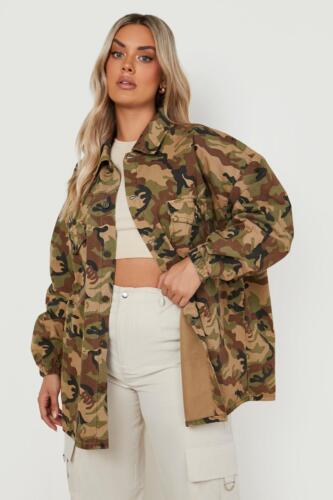 Womens camo shacket top