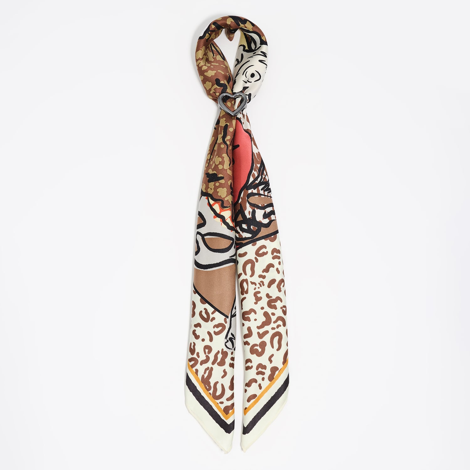 BIMBA Y LOLA Butter heart animals scarf bag charm