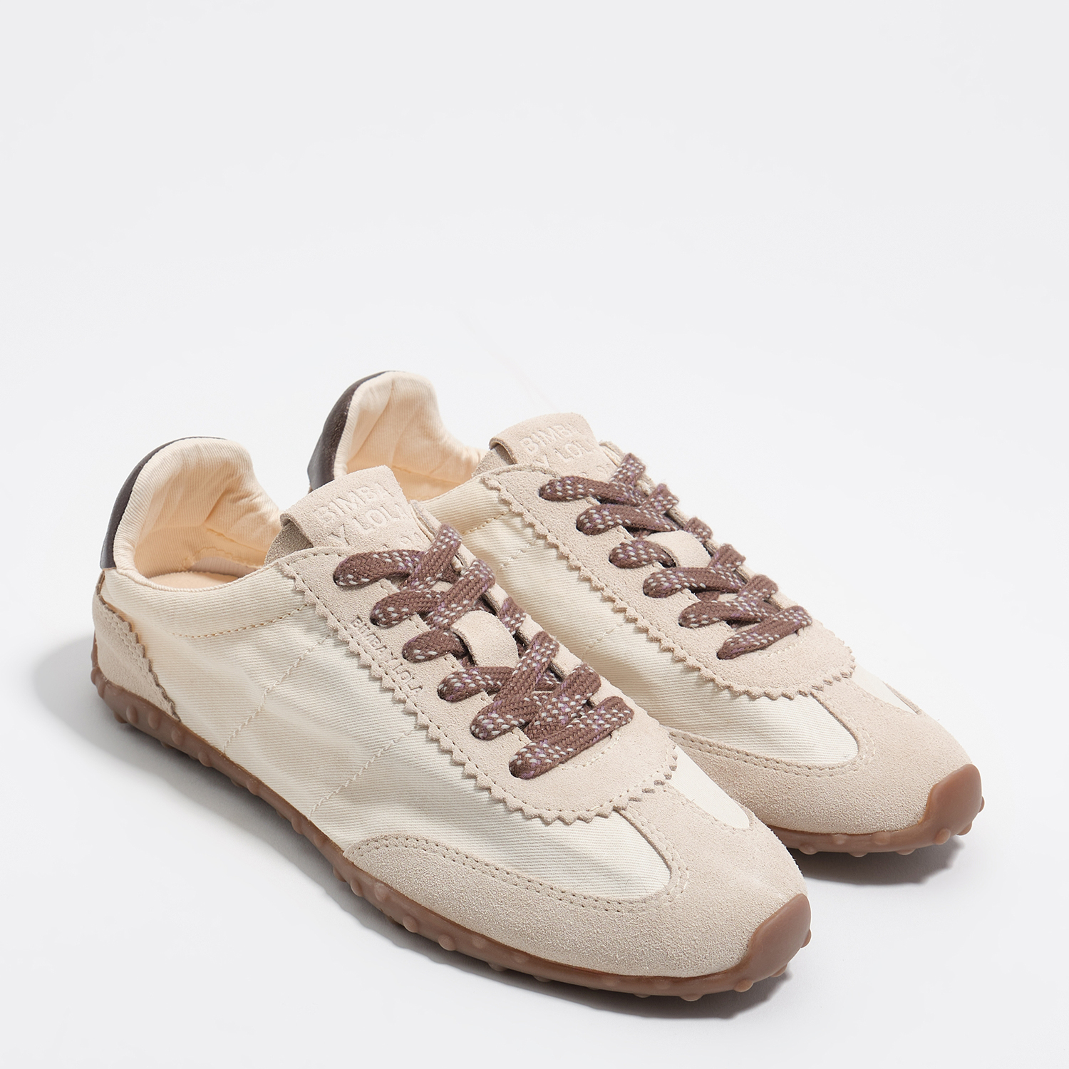 BIMBA Y LOLA Bone suede and fabric 13 29 sneaker