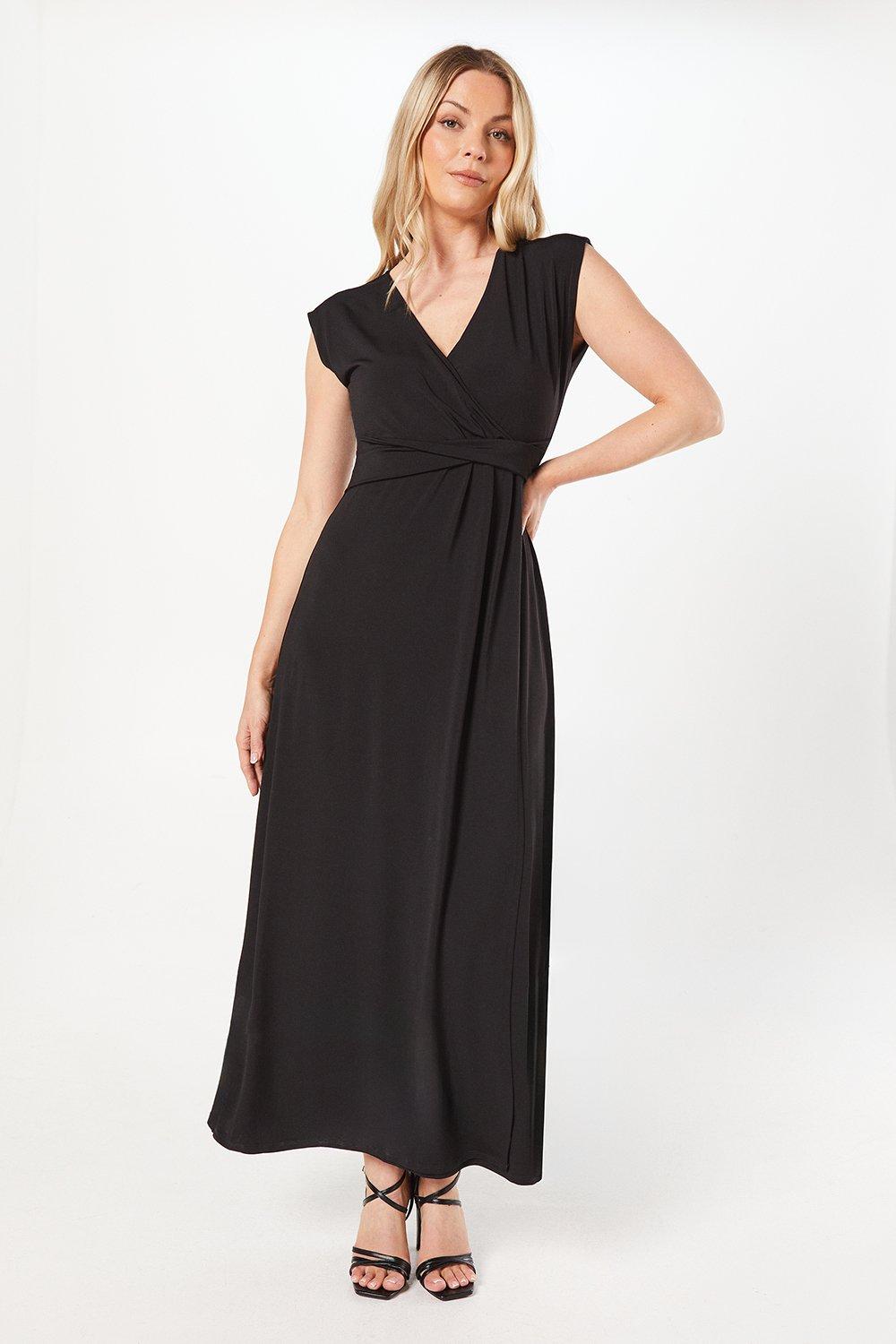 Dorothy Perkins Womens Occasion Wrap Jersey Maxi Dress Rather Saucy
