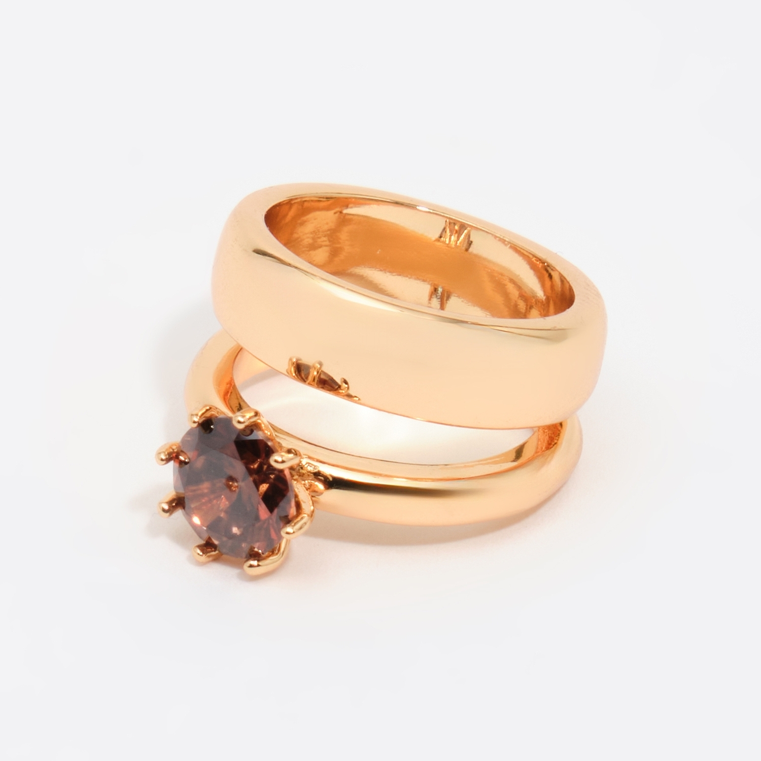 BIMBA Y LOLA Topaz crystal pinky ring