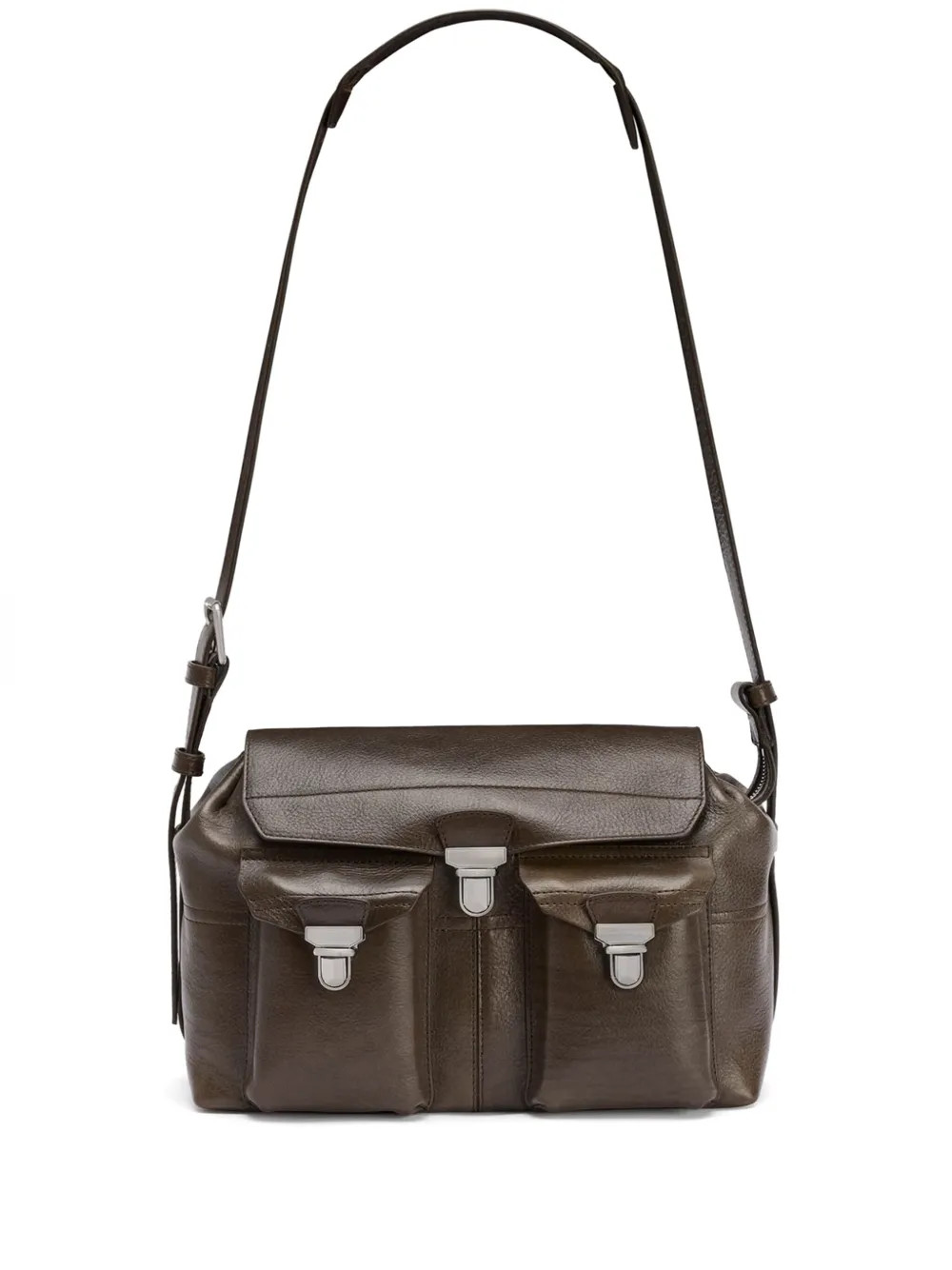 Photograph of Lemaire Medium Gear Shoulder Bag Khaki Brown