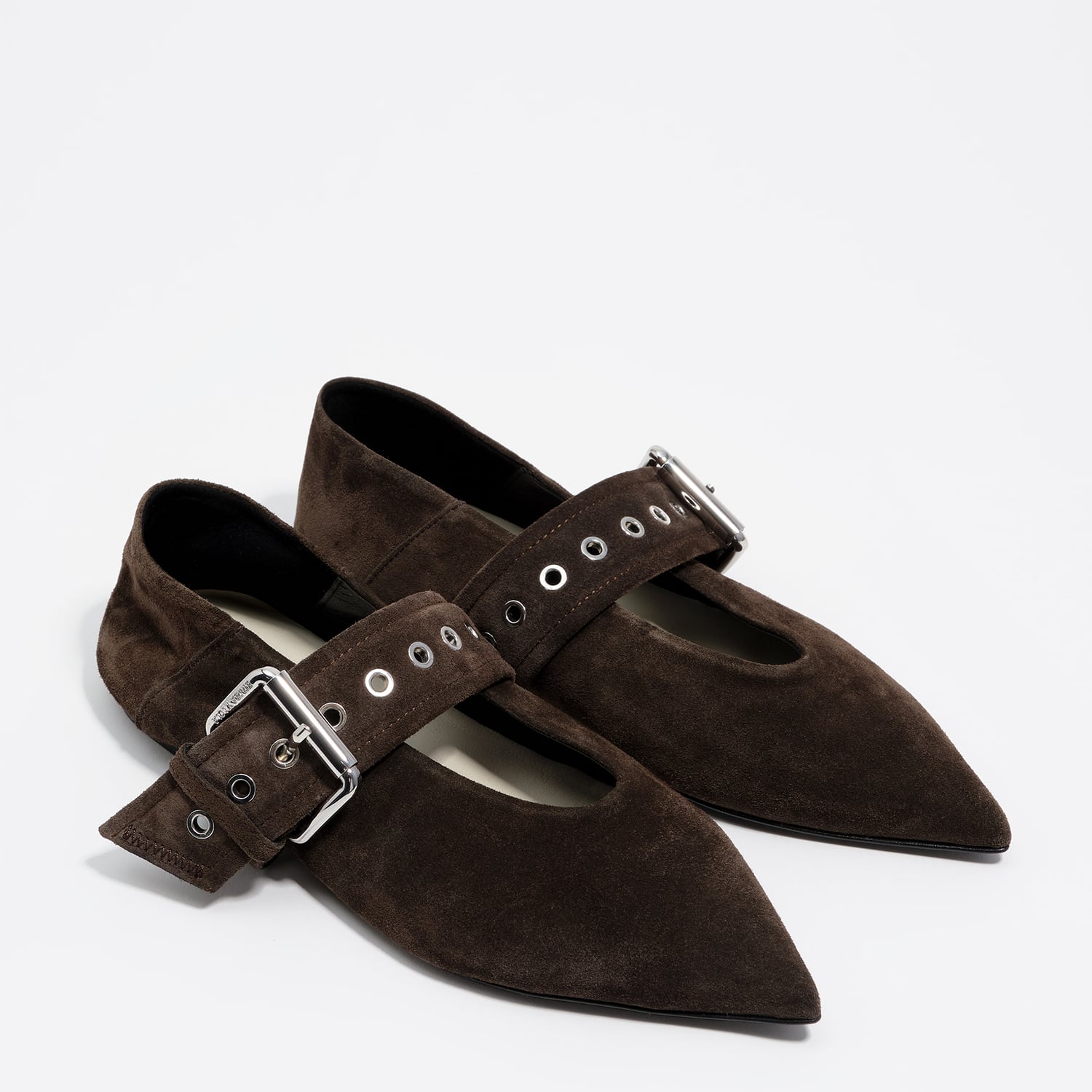 BIMBA Y LOLA Brown suede ballerina