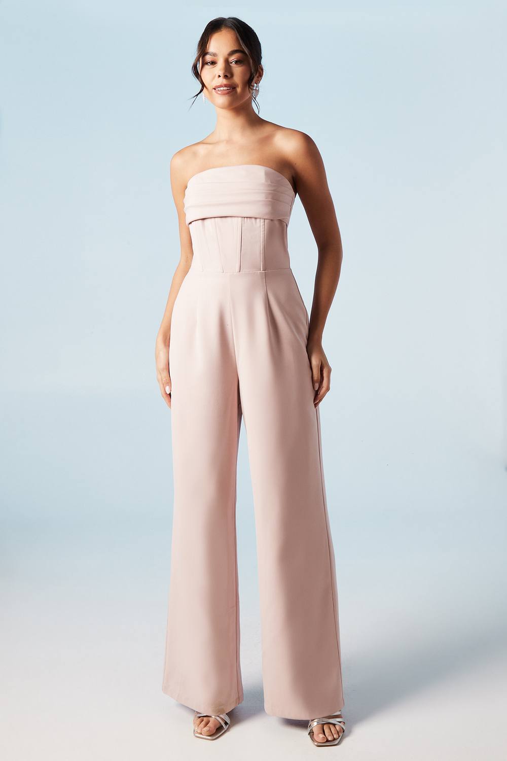 Photograph of Coast Corset Detail Wide Leg Bridesmaids Jumpsuit