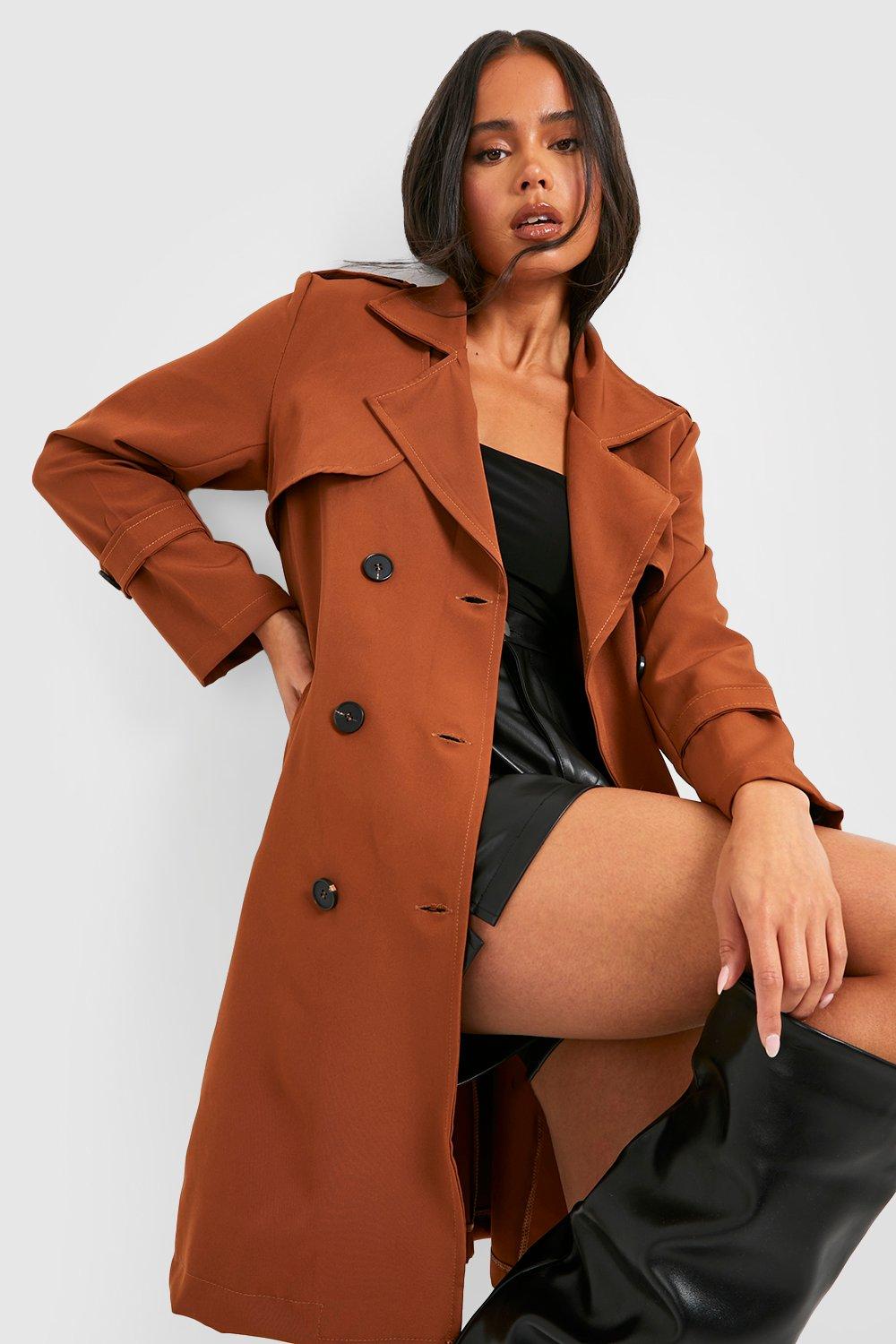 Womens petite trench coat cheap