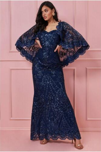 Goddiva Lace Cape Shoulder Maxi Dress Rather Saucy