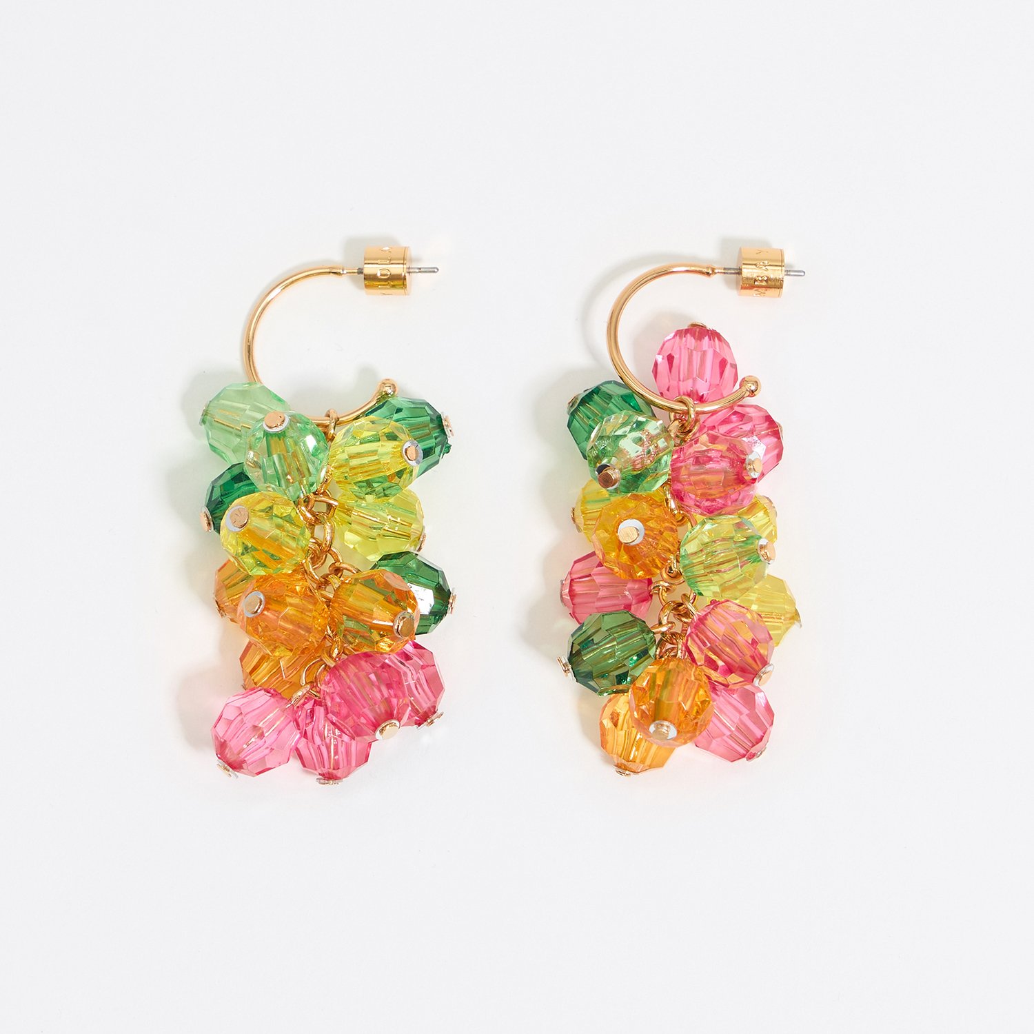 Photograph of BIMBA Y LOLA Multicolor beads hoop earrings