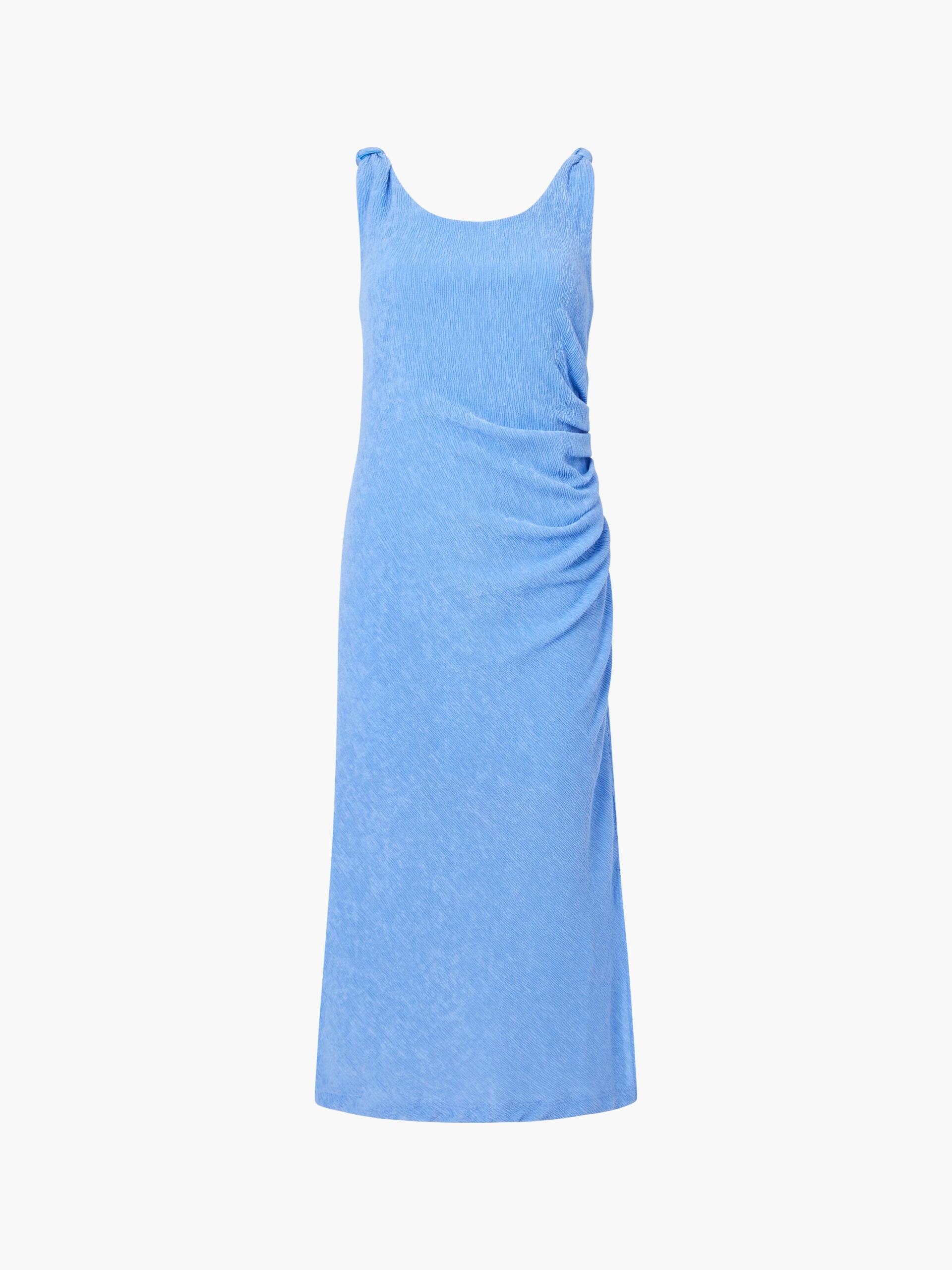 Photograph of French Connection Trixie Textured Knot Strap Midi Dress Cornflower Blue