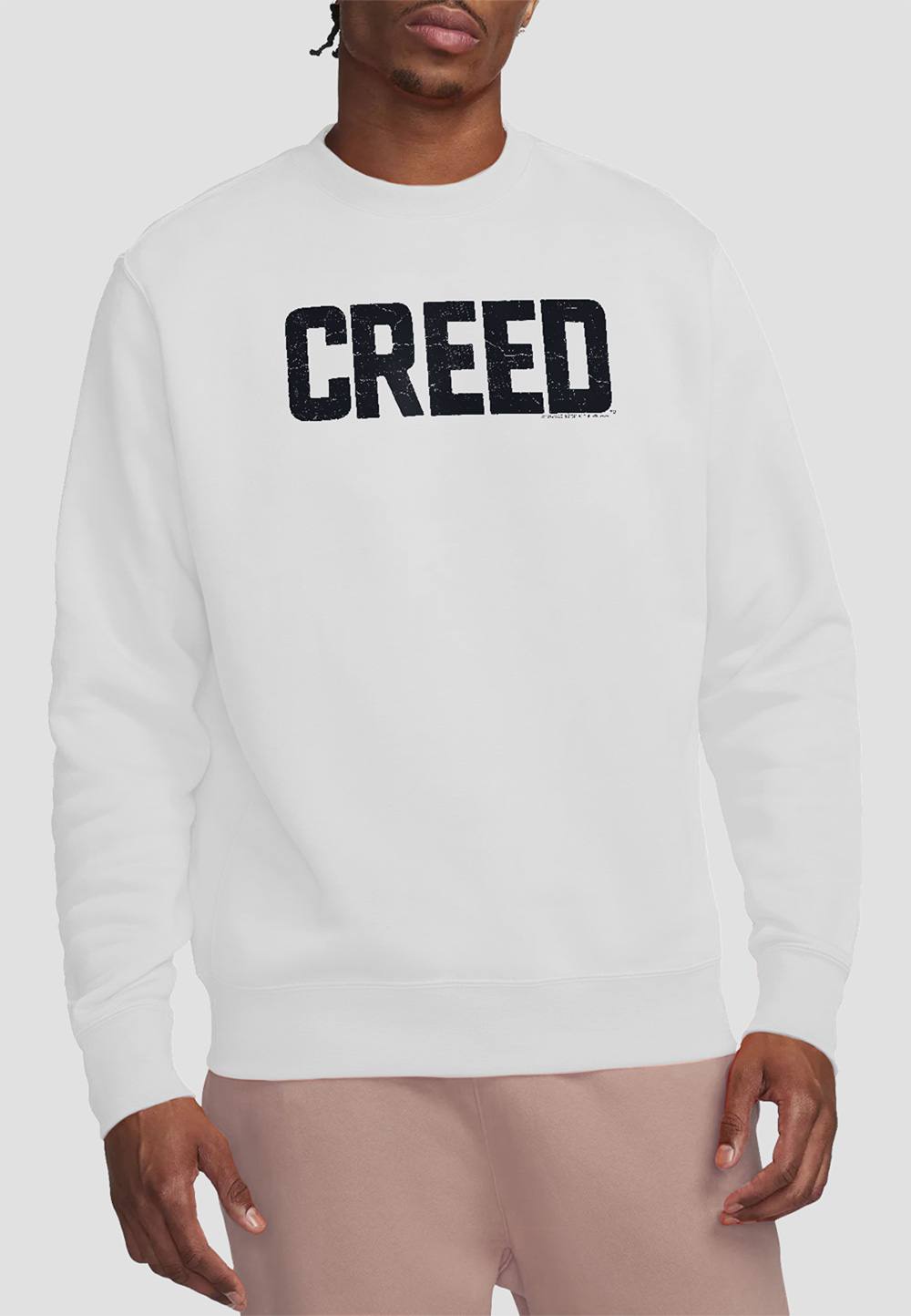 Creed Cracked Logo Sweatshirt, White | Size: Large