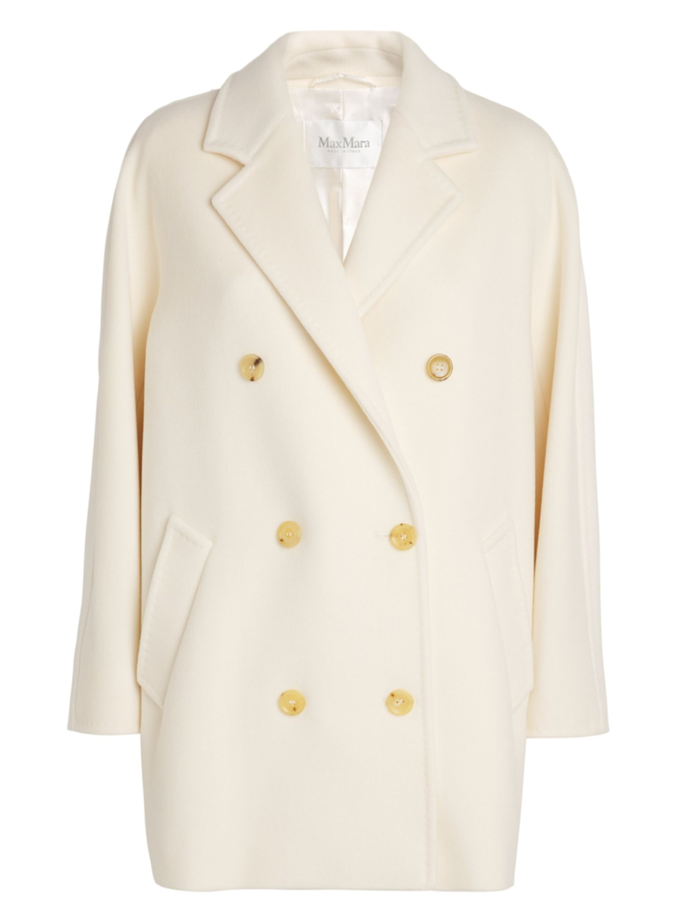 Photograph of MaxMara Rebus Wool-Cashmere Coat White