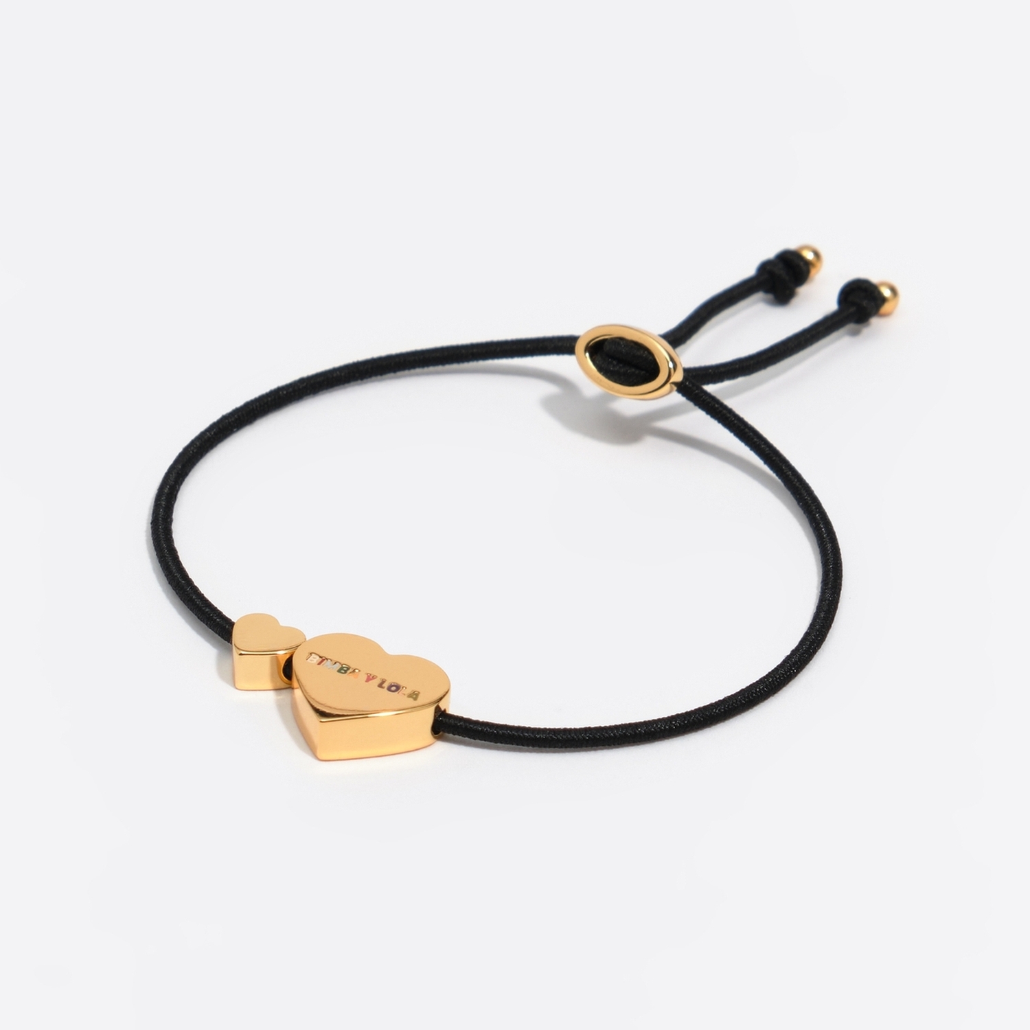 BIMBA Y LOLA Multicolored heart logo elastic bracelet