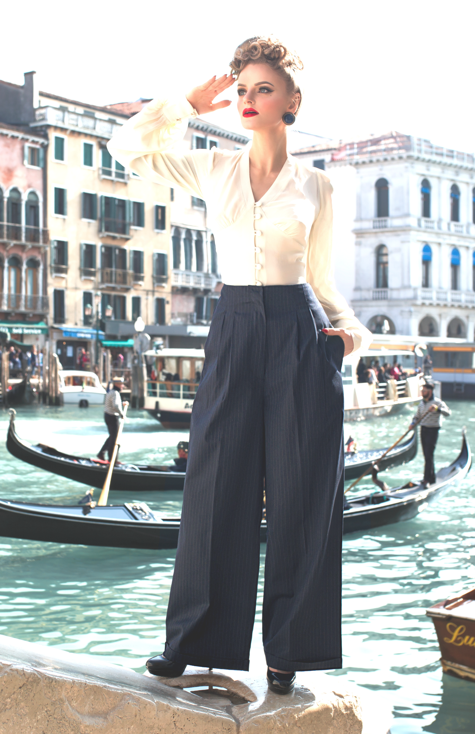 The Seamstress Of Bloomsbury Tailored "Audrey" Trousers