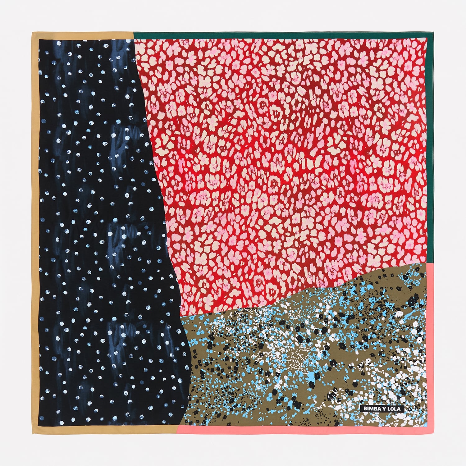 BIMBA Y LOLA Red patchwork scarf