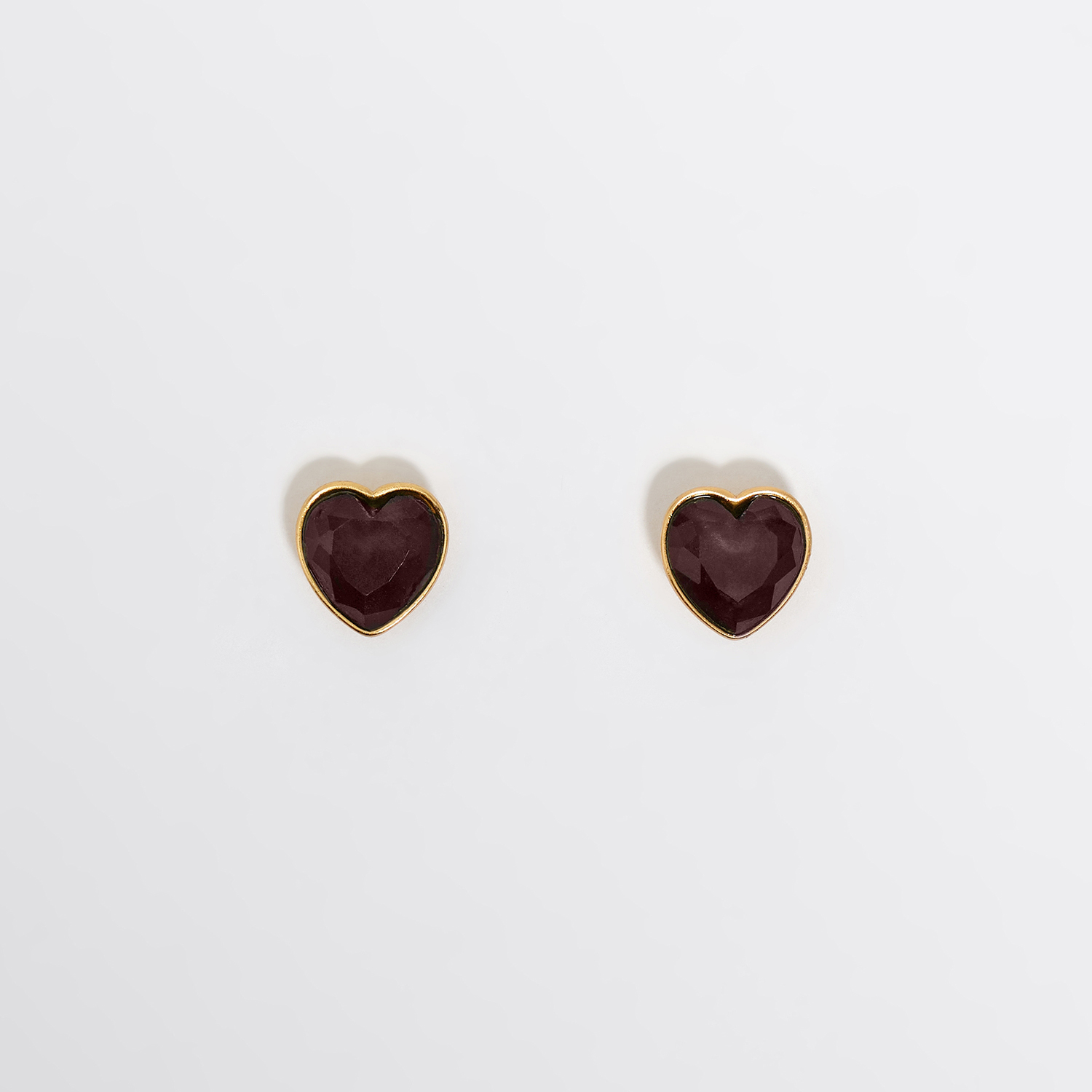BIMBA Y LOLA Topaz crystal heart earrings