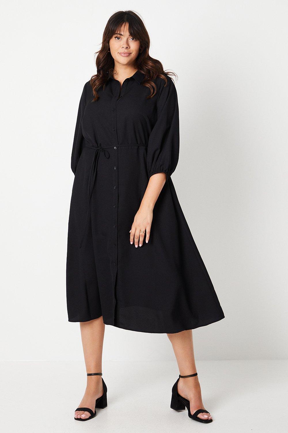 Dorothy perkins black shirt dress deals