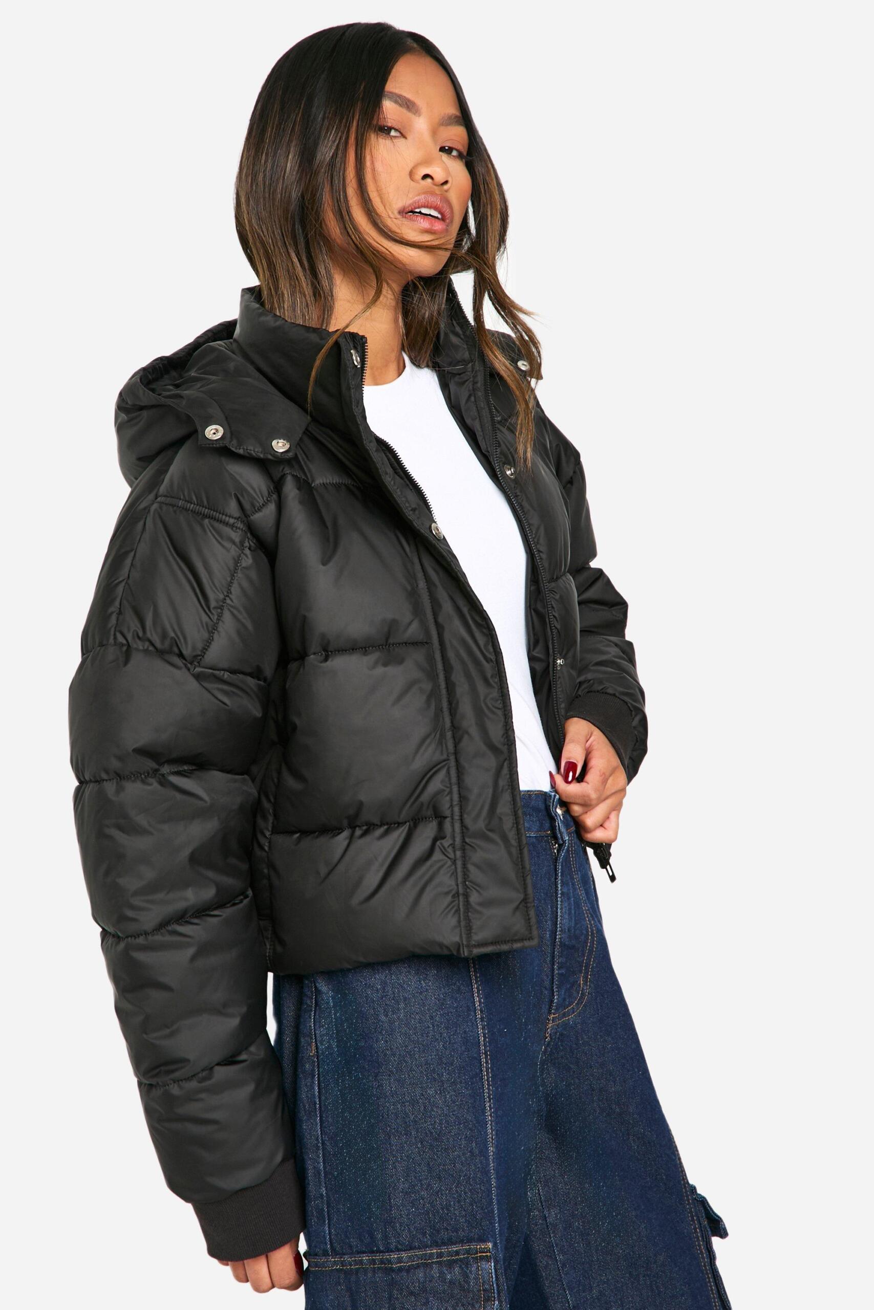 Quilted down jacket womens deals