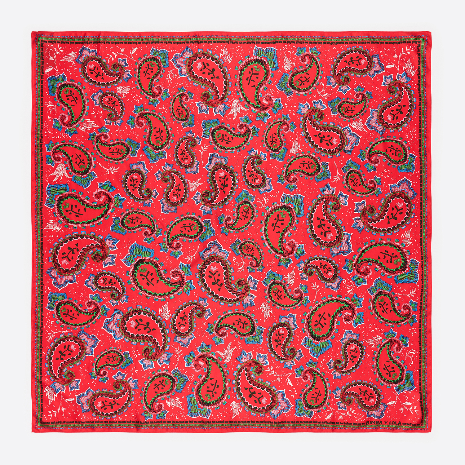BIMBA Y LOLA Red paisley scarf
