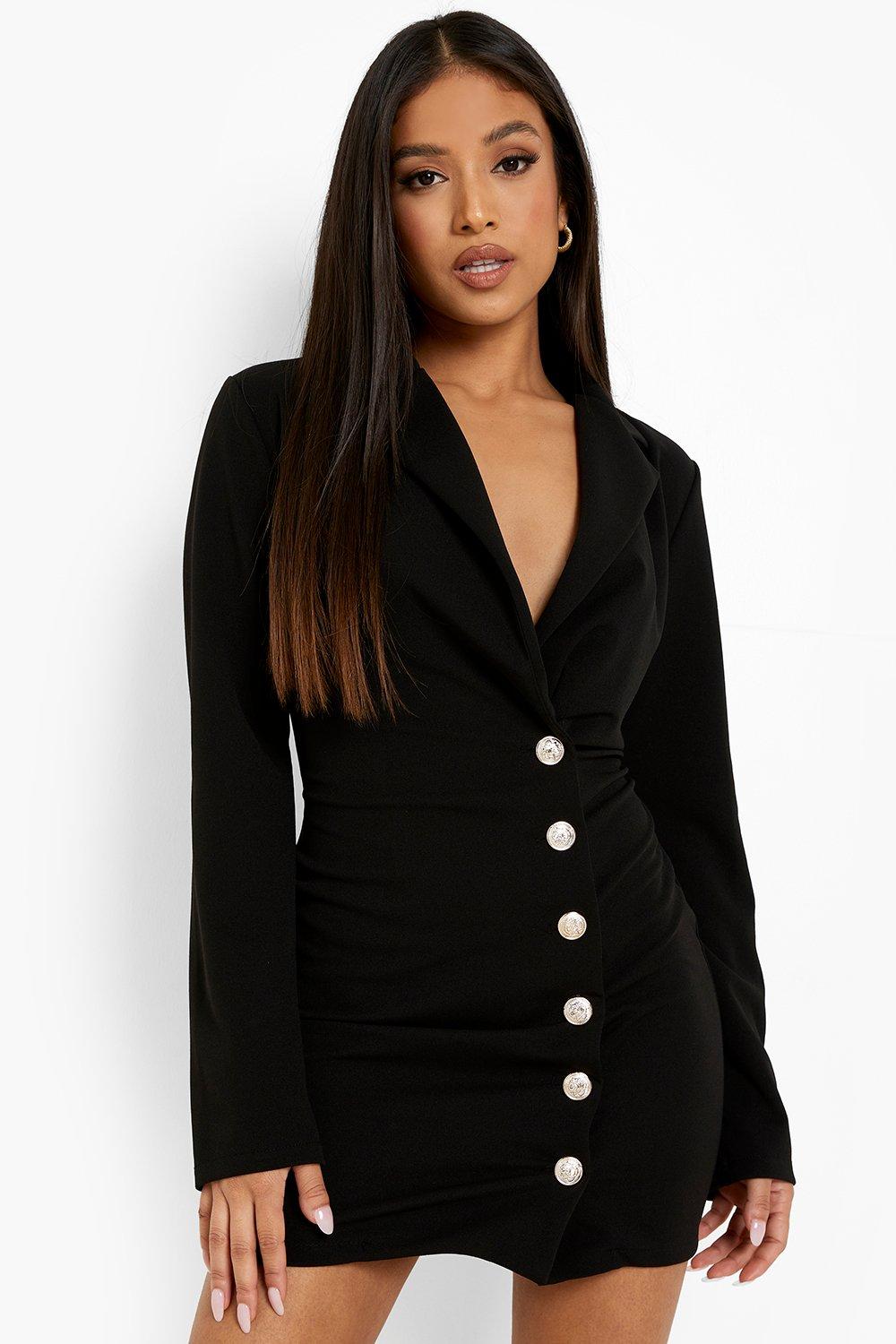 Black blazer dress petite hot sale