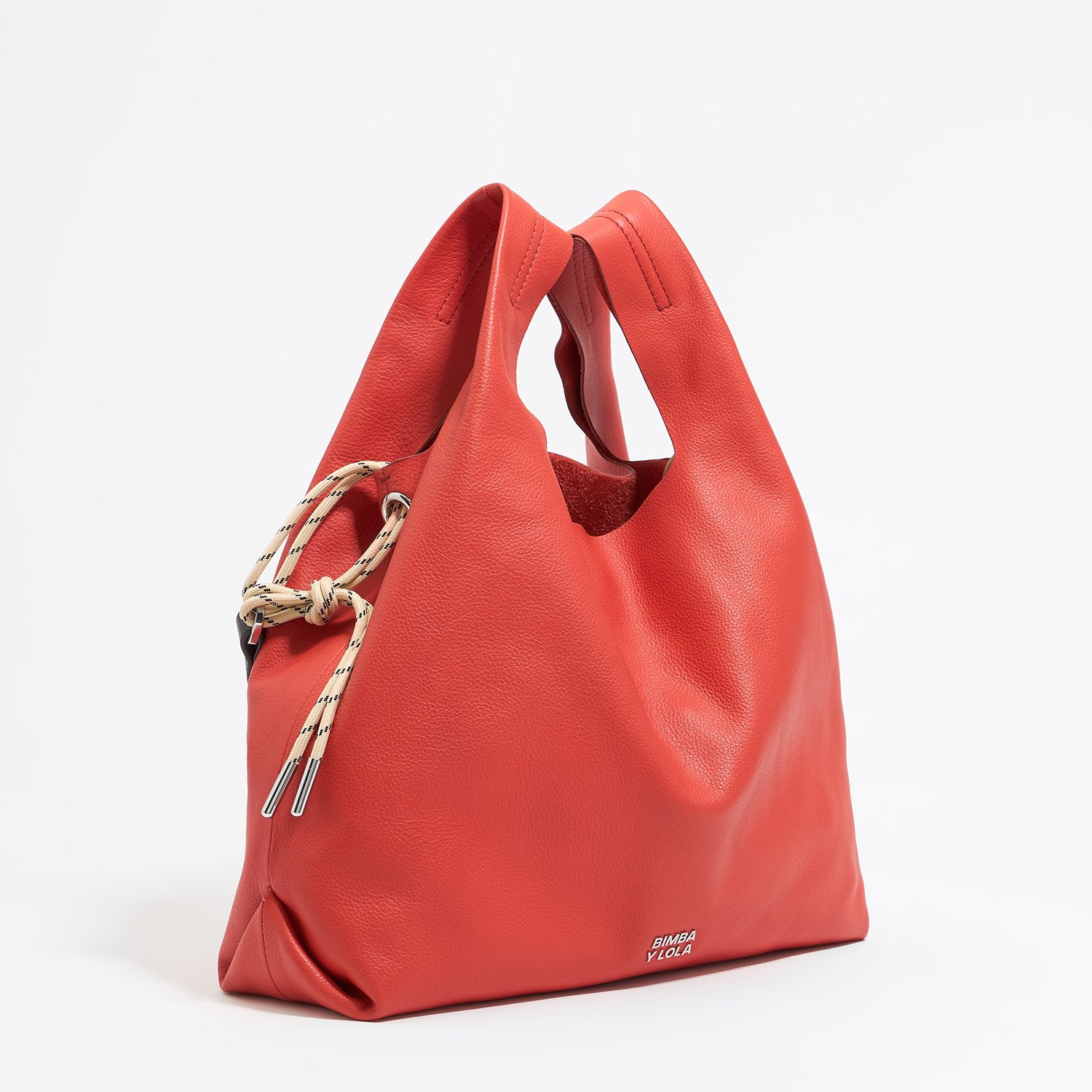 Photograph of BIMBA Y LOLA Coral leather Paper bag