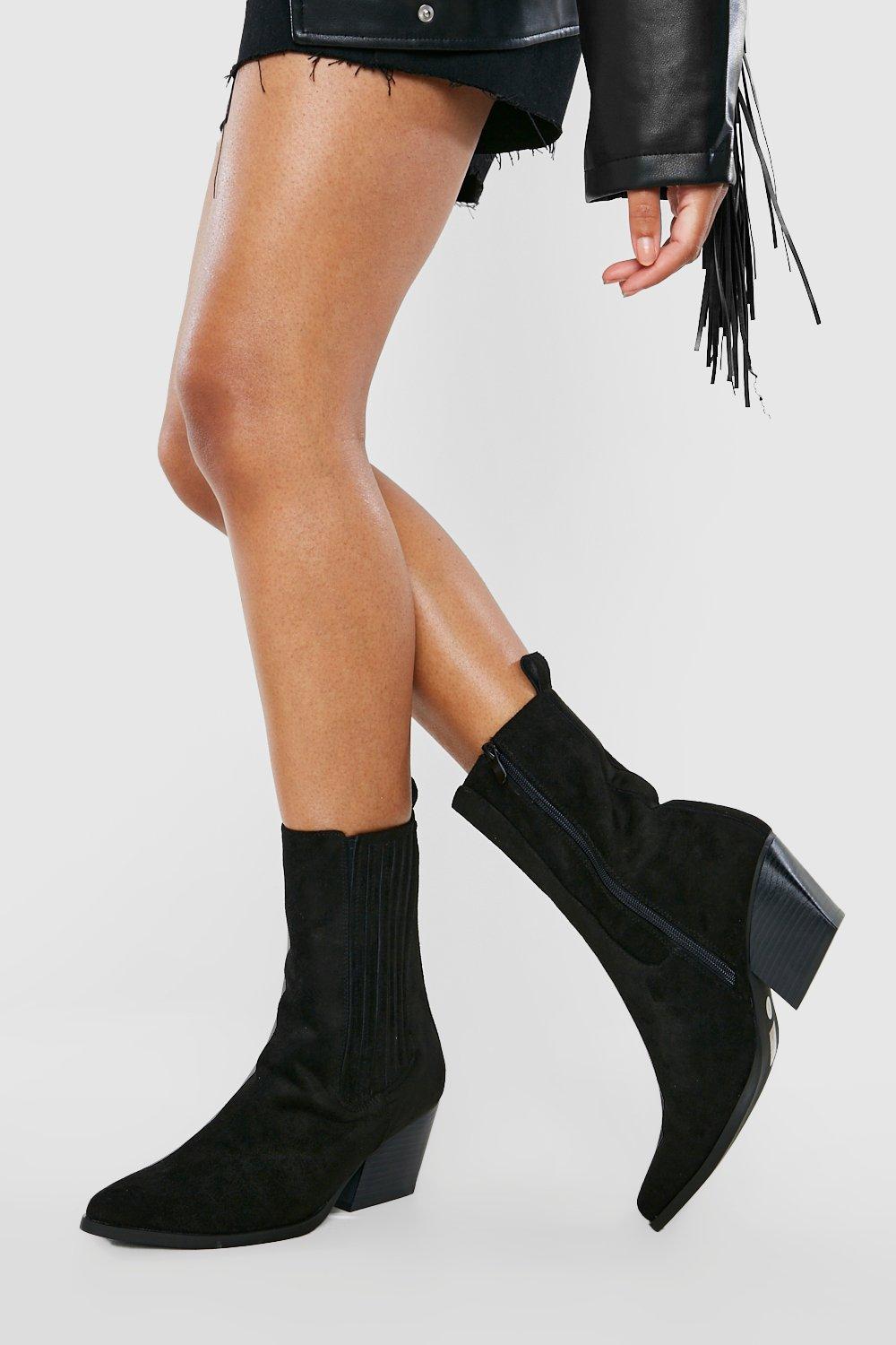Photograph of Boohoo Womens Western Cowboy Ankle Boots