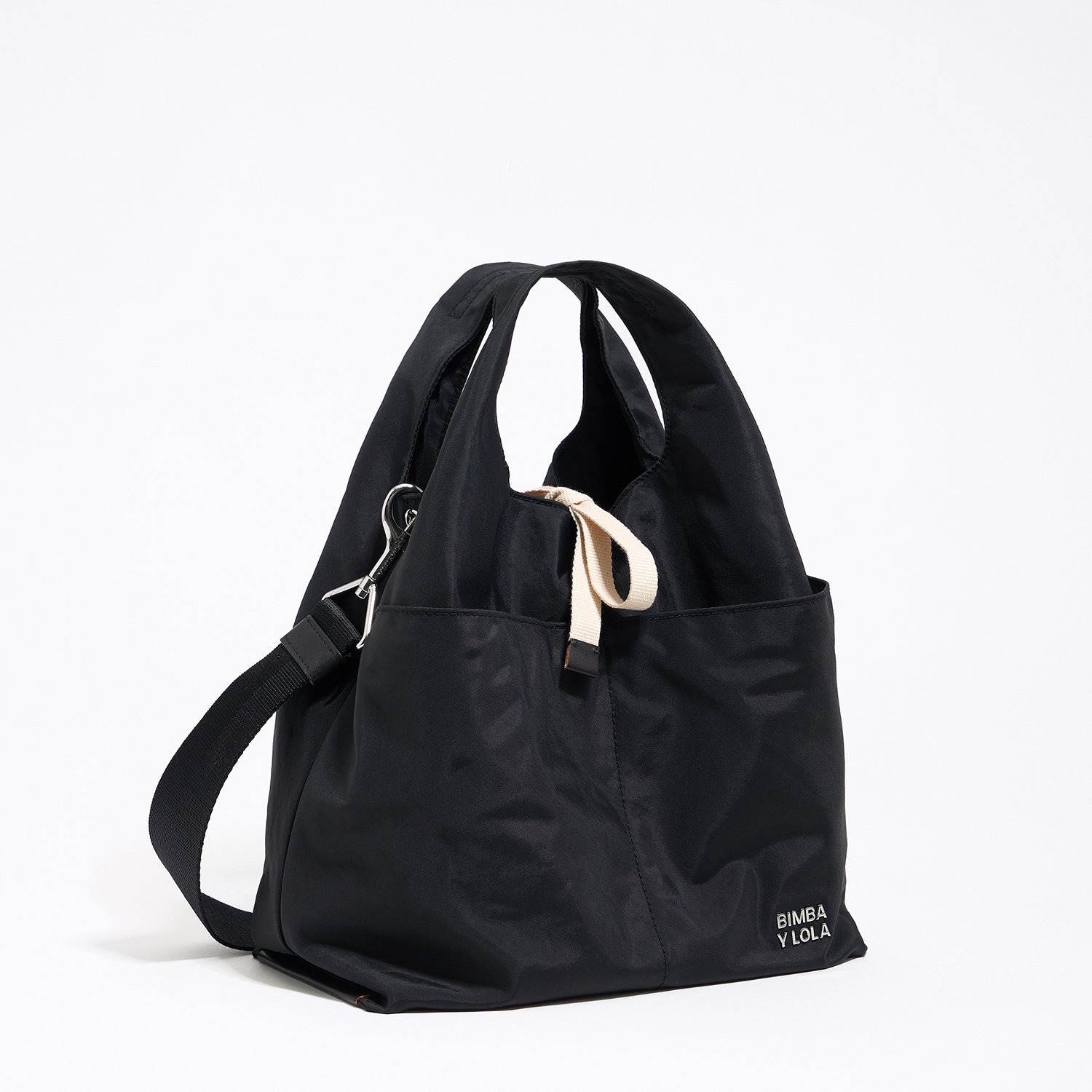 Photograph of BIMBA Y LOLA Medium black nylon Paper bag