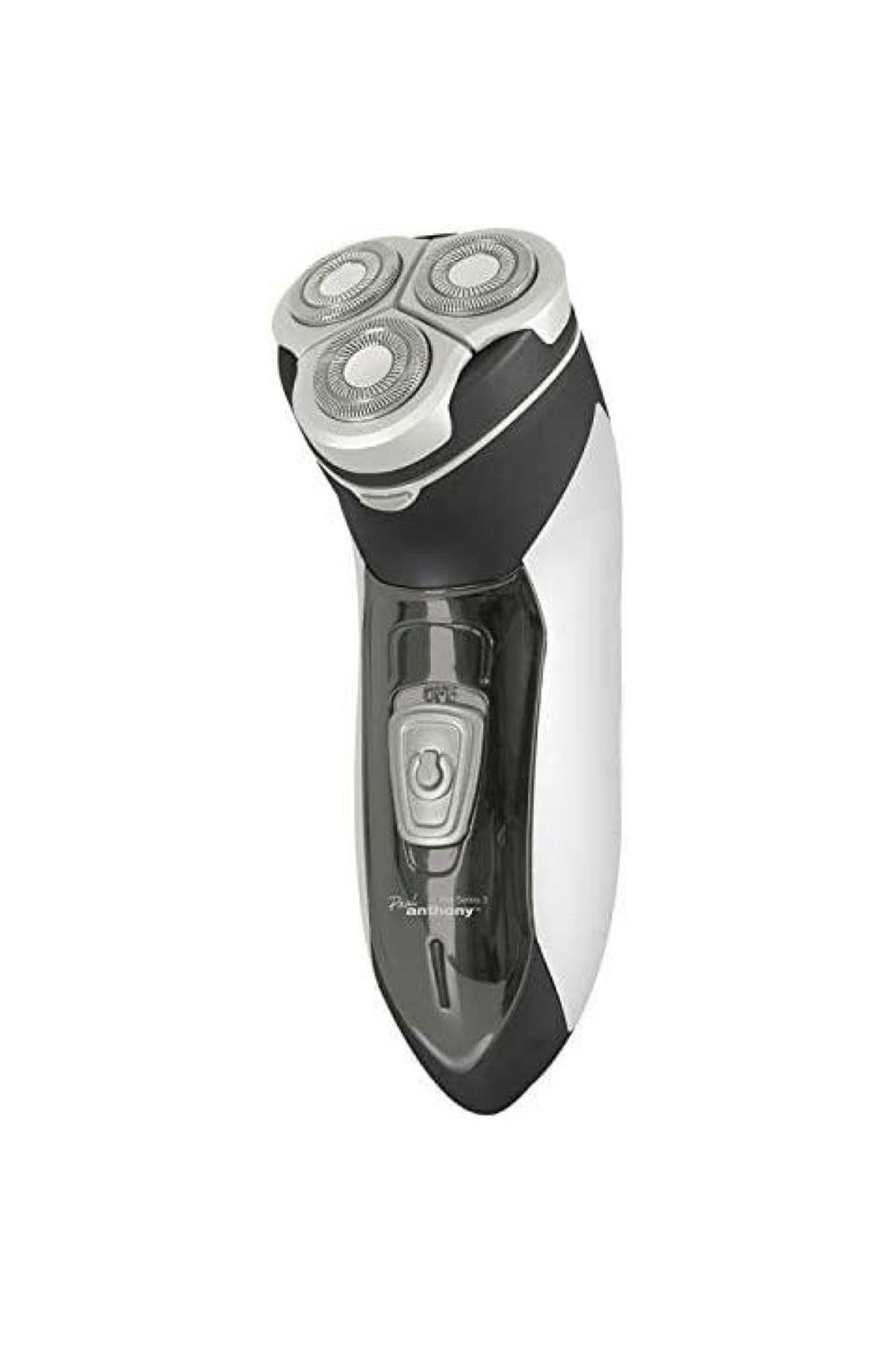 Dyzi Rechargeable Cordless Electric Shaver 3 Titanium Heads in Black