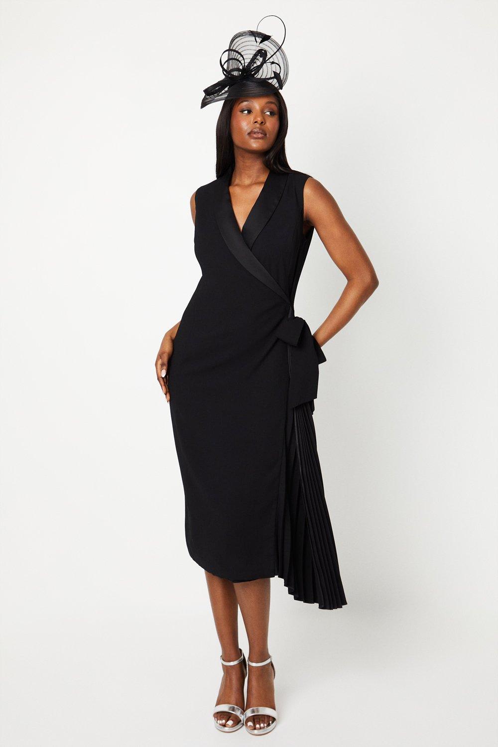 Dorothy perkins green pleated dress online
