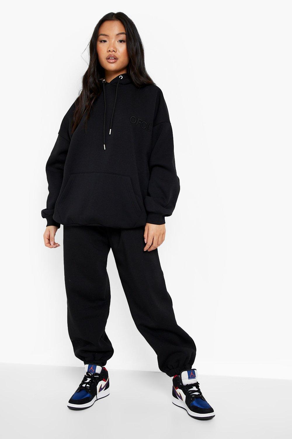Boohoo Womens Petite Ofcl Embroidered Tracksuit Rather Saucy