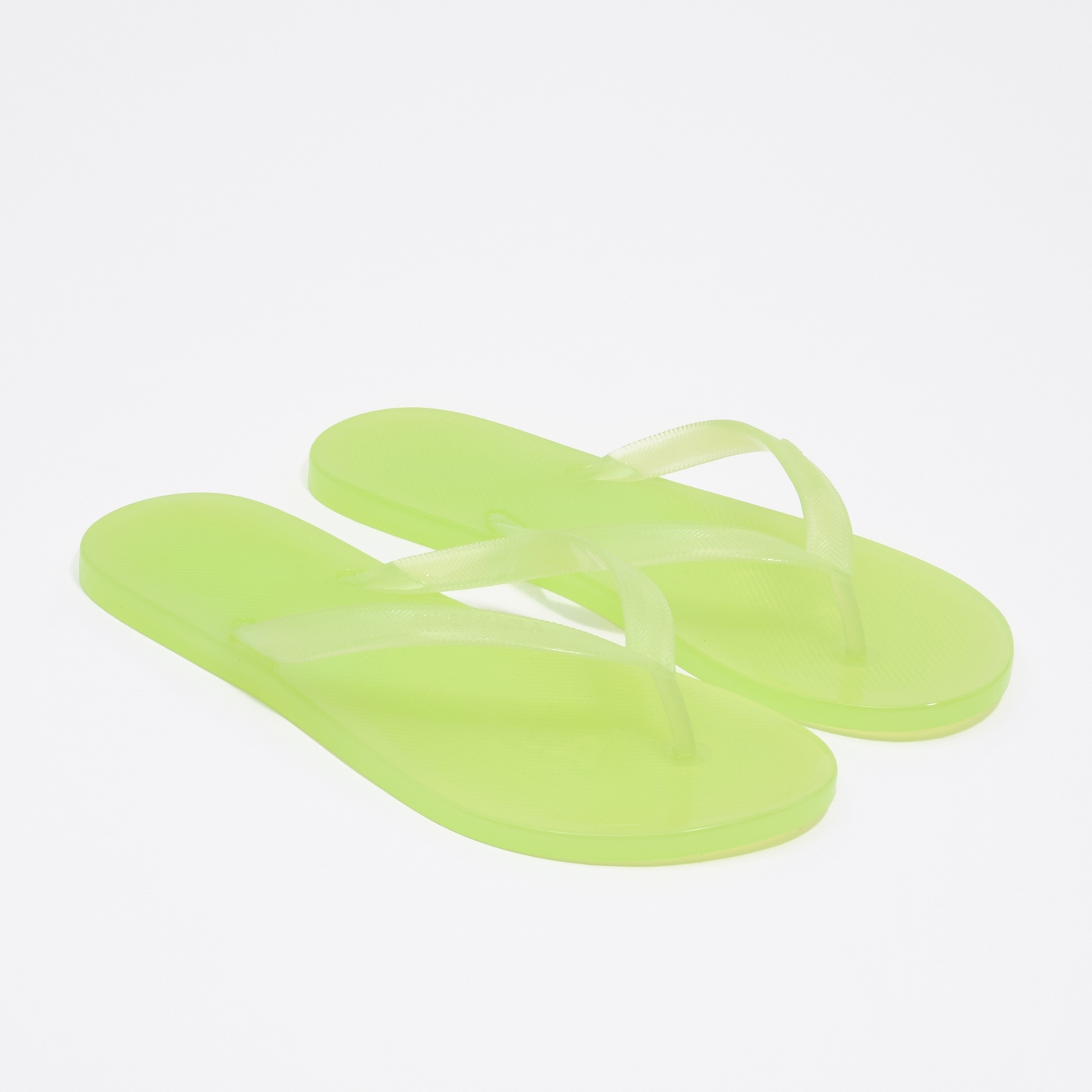 BIMBA Y LOLA Lime semi-transparent flip-flop