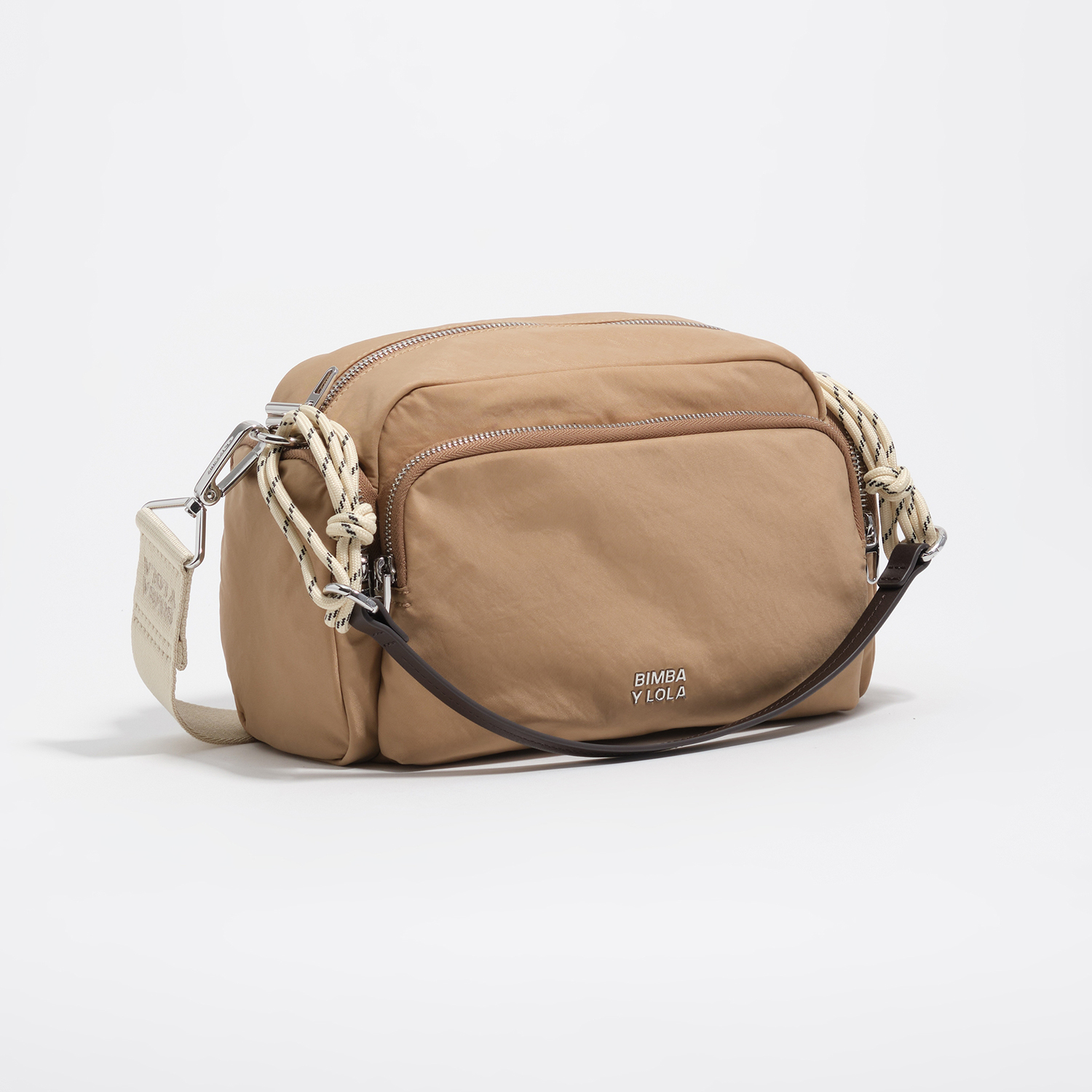 BIMBA Y LOLA Medium camel crossbody pocket bag