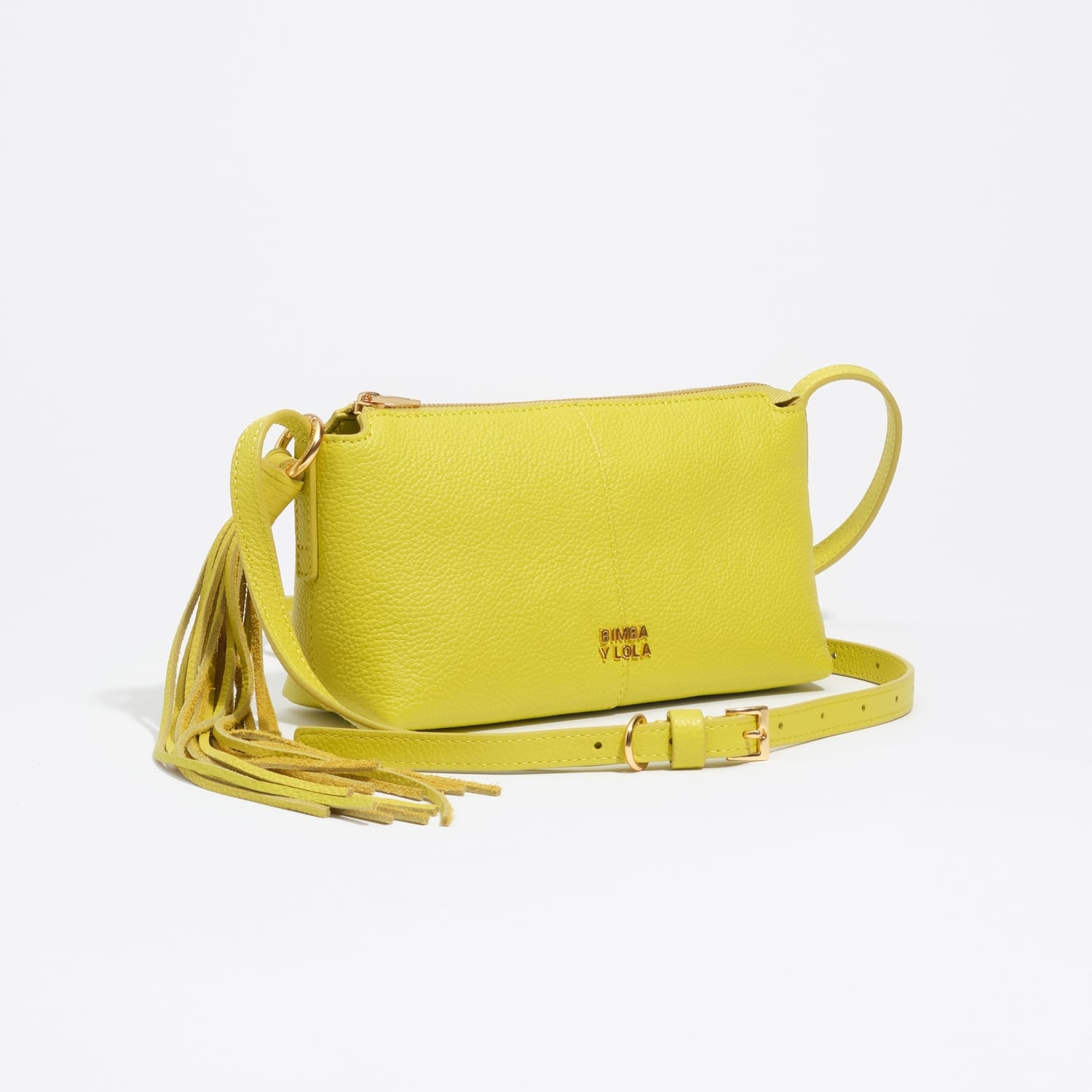 BIMBA Y LOLA Lemon leather mini crossbody bag