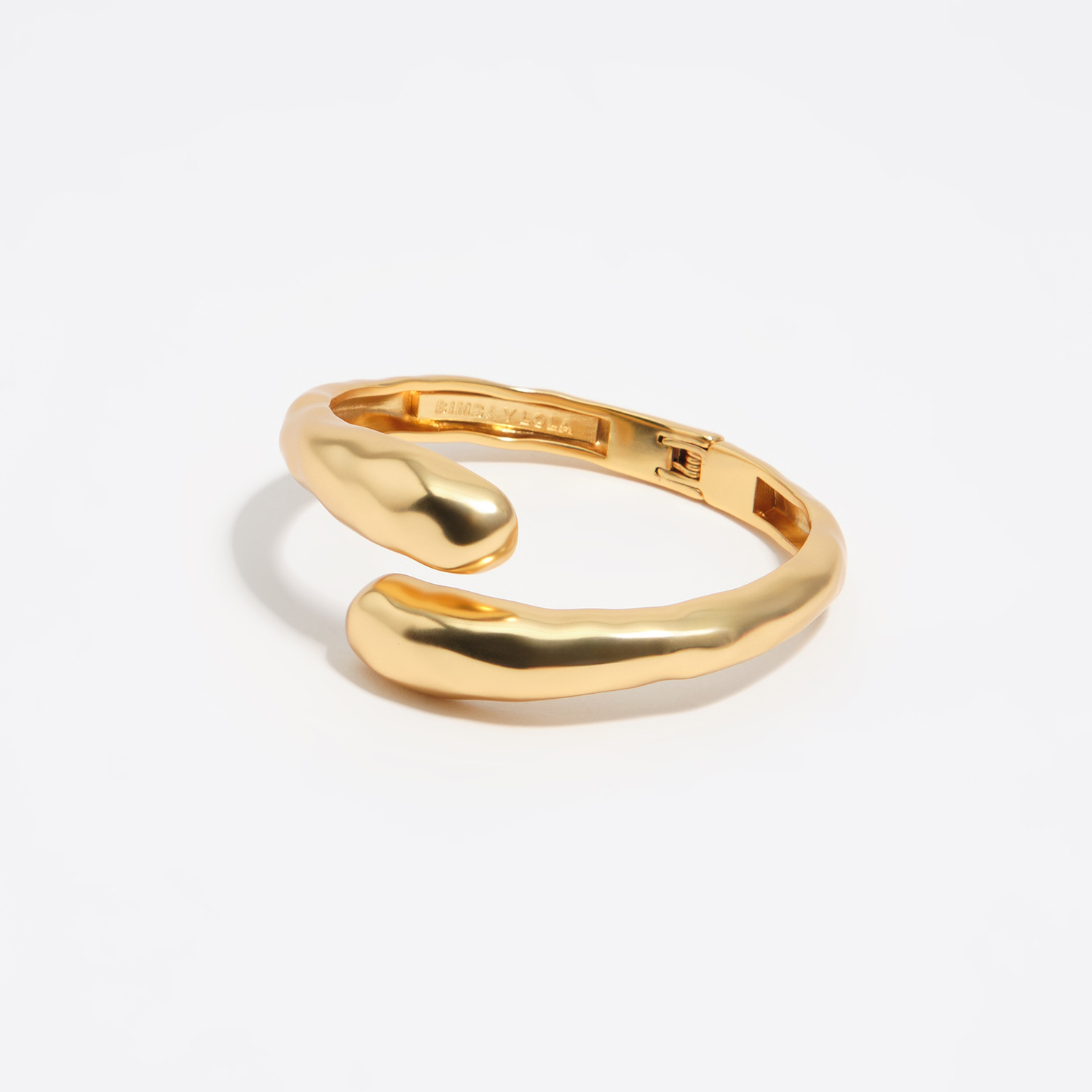 BIMBA Y LOLA Matte gold textured criss-cross bracelet