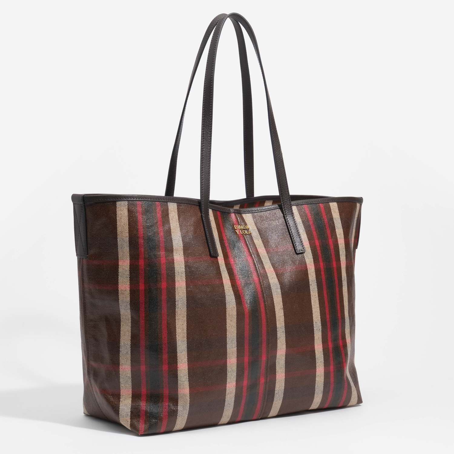 BIMBA Y LOLA Large oak Tartan shopper bag