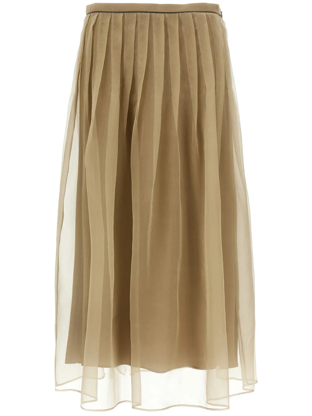 Photograph of Brunello Cucinelli Tulle Midi Skirt Beige