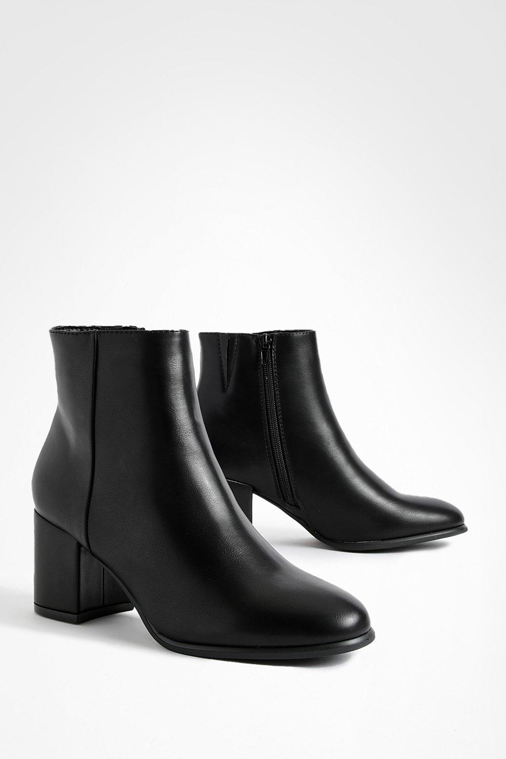Boohoo Womens Block Heel Ankle Shoe Boots Rather Saucy