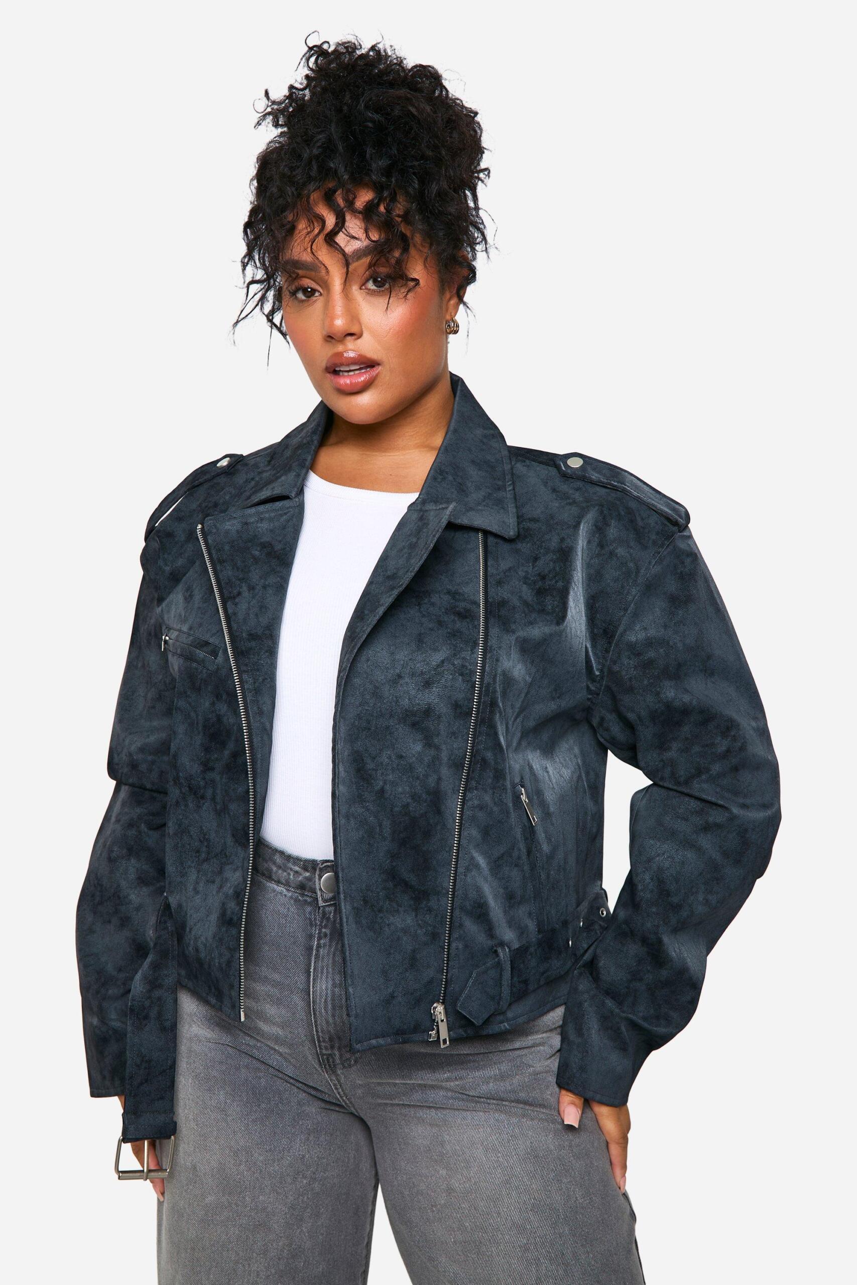 Faux leather biker jacket womens uk new arrivals