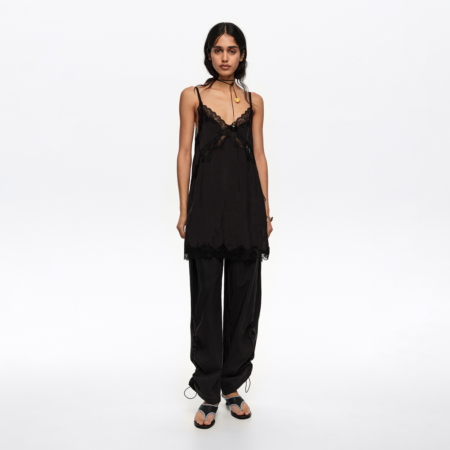 BIMBA Y LOLA Black gathered jogger trousers