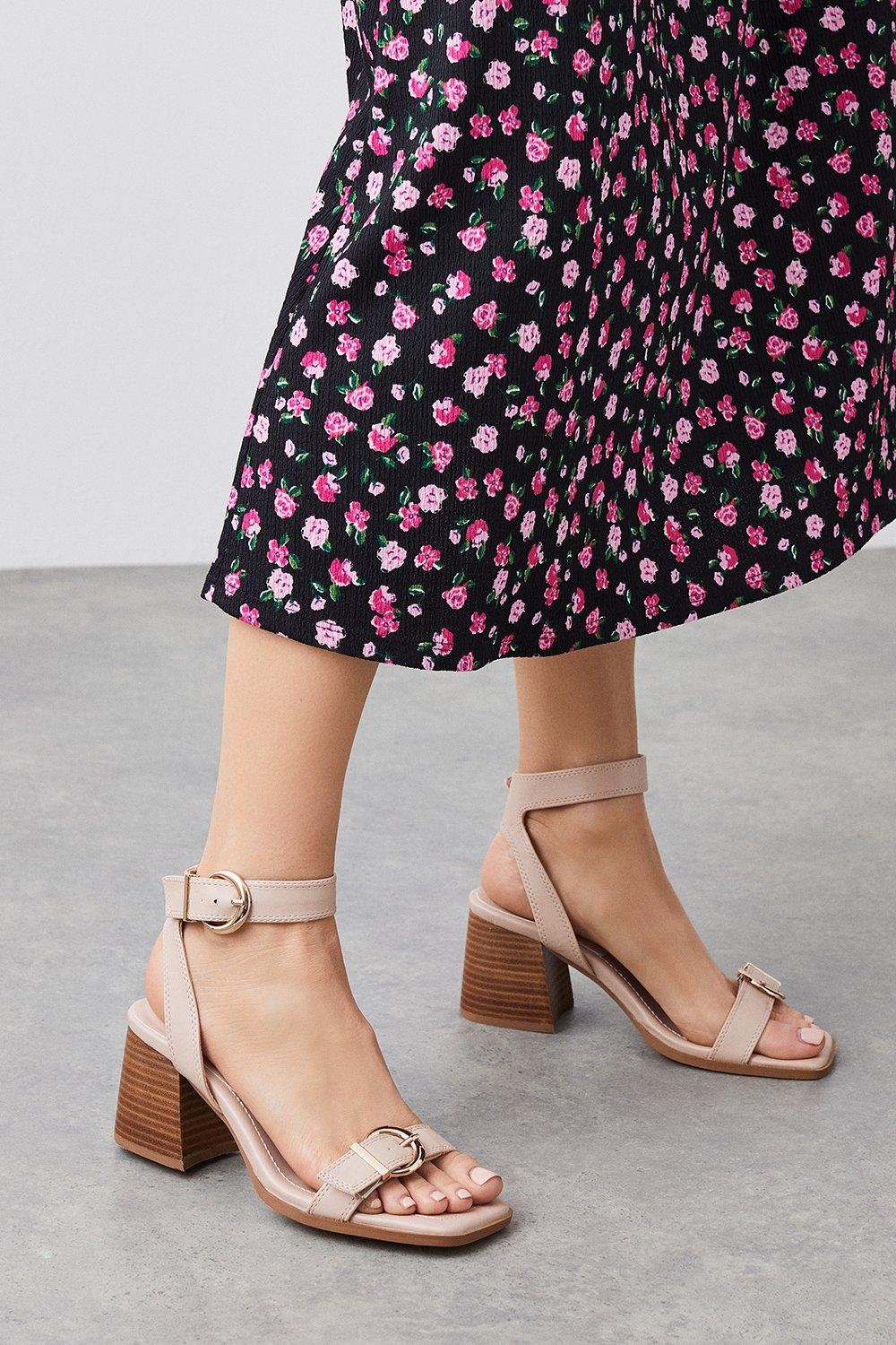 Photograph of Dorothy Perkins Womens Principles: Daphne Buckle Detail Two Part Heeled Sandal