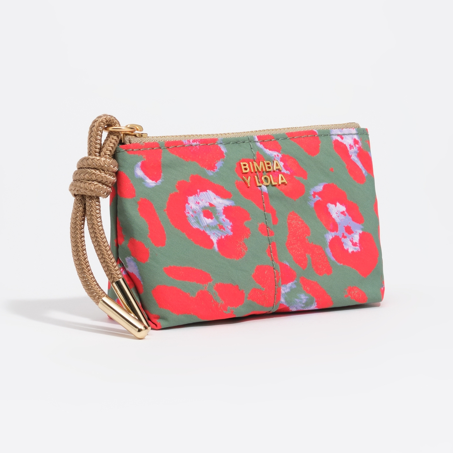 BIMBA Y LOLA Basil Leopard nylon coin purse