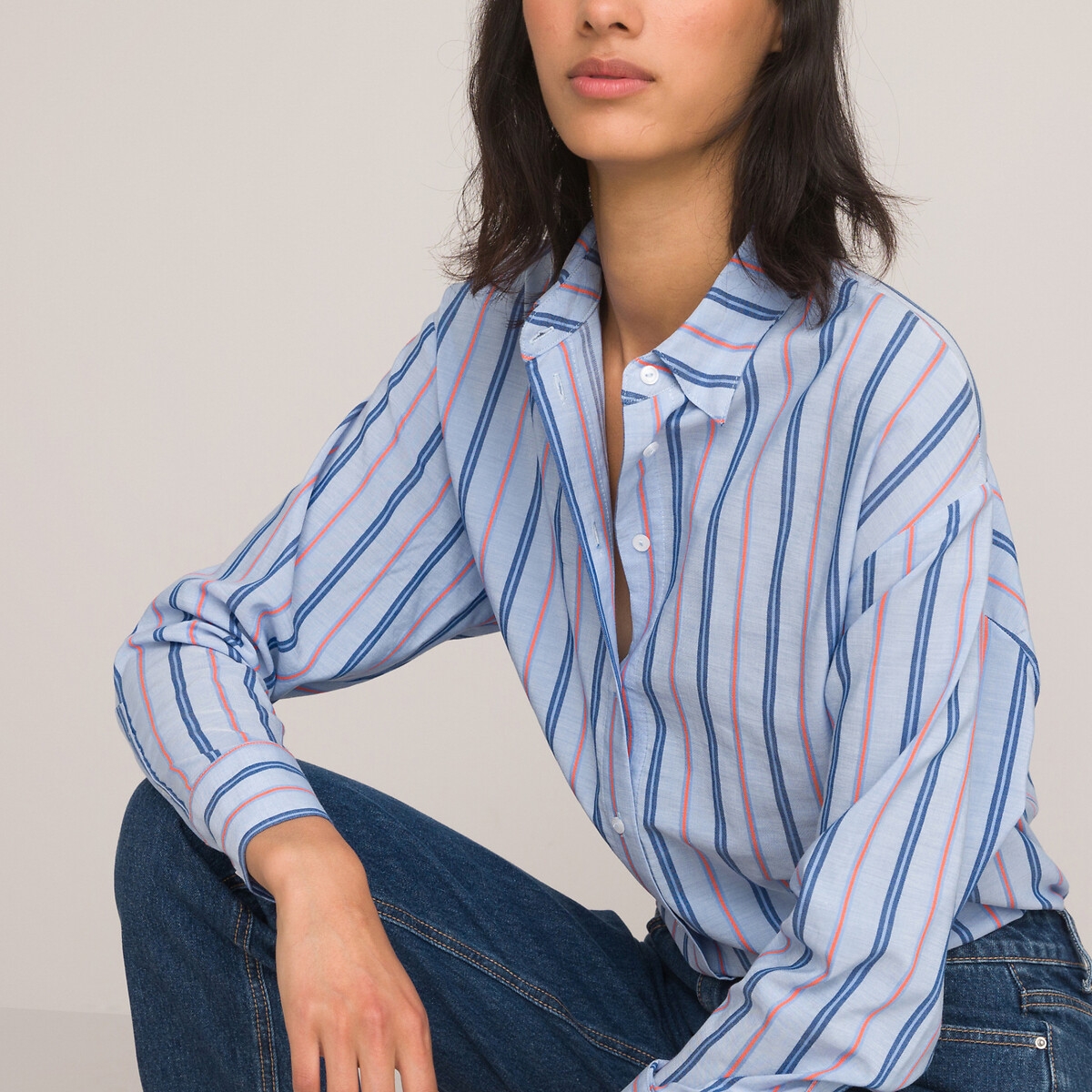 Photograph of La Redoute Collections Striped Long Sleeve Shirt