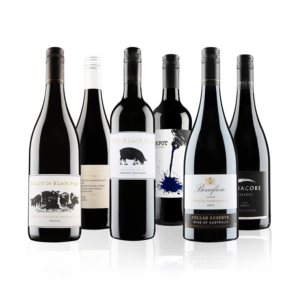 Virgin Wines Australian Blockbusters Red Wine Case 6 Bottles (75cl) in White
