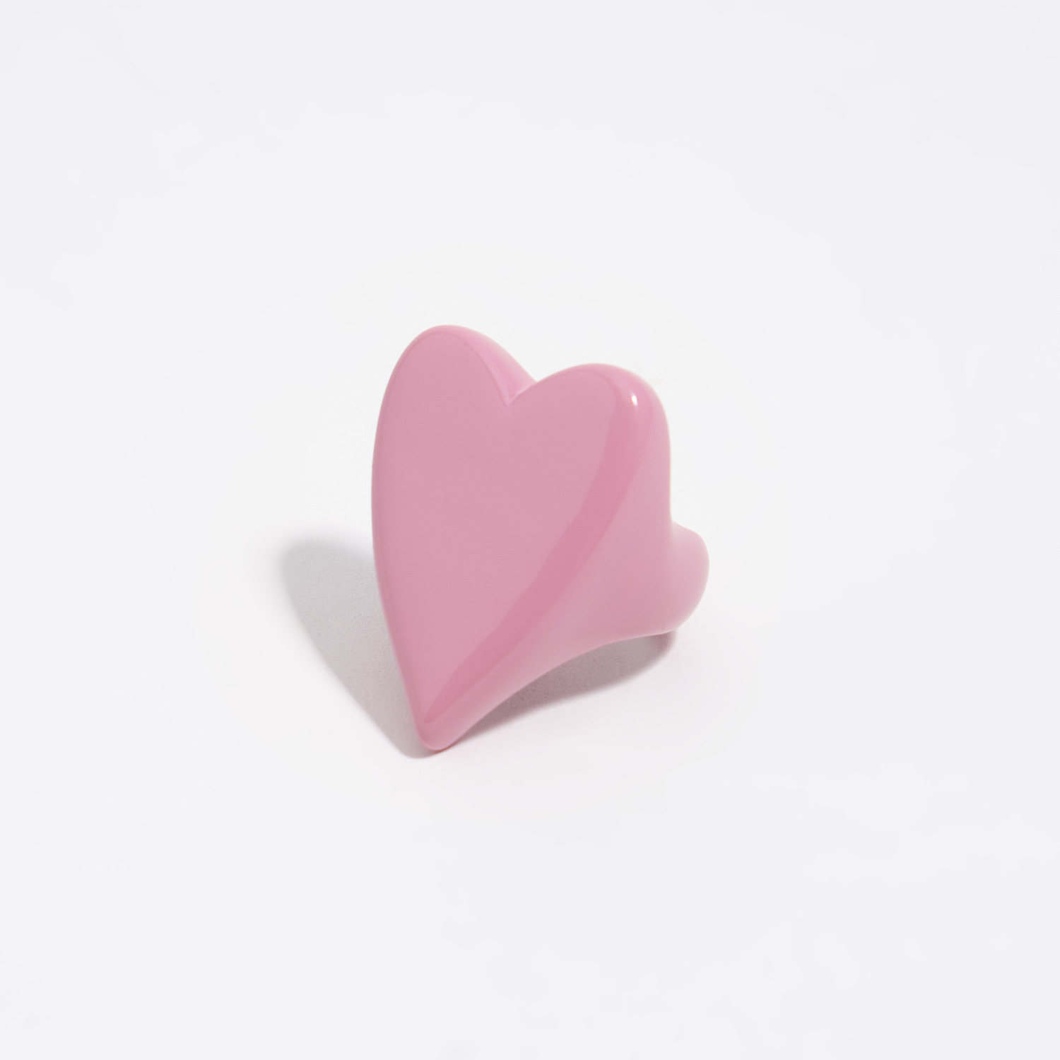 BIMBA Y LOLA Pink lacquered heart ring