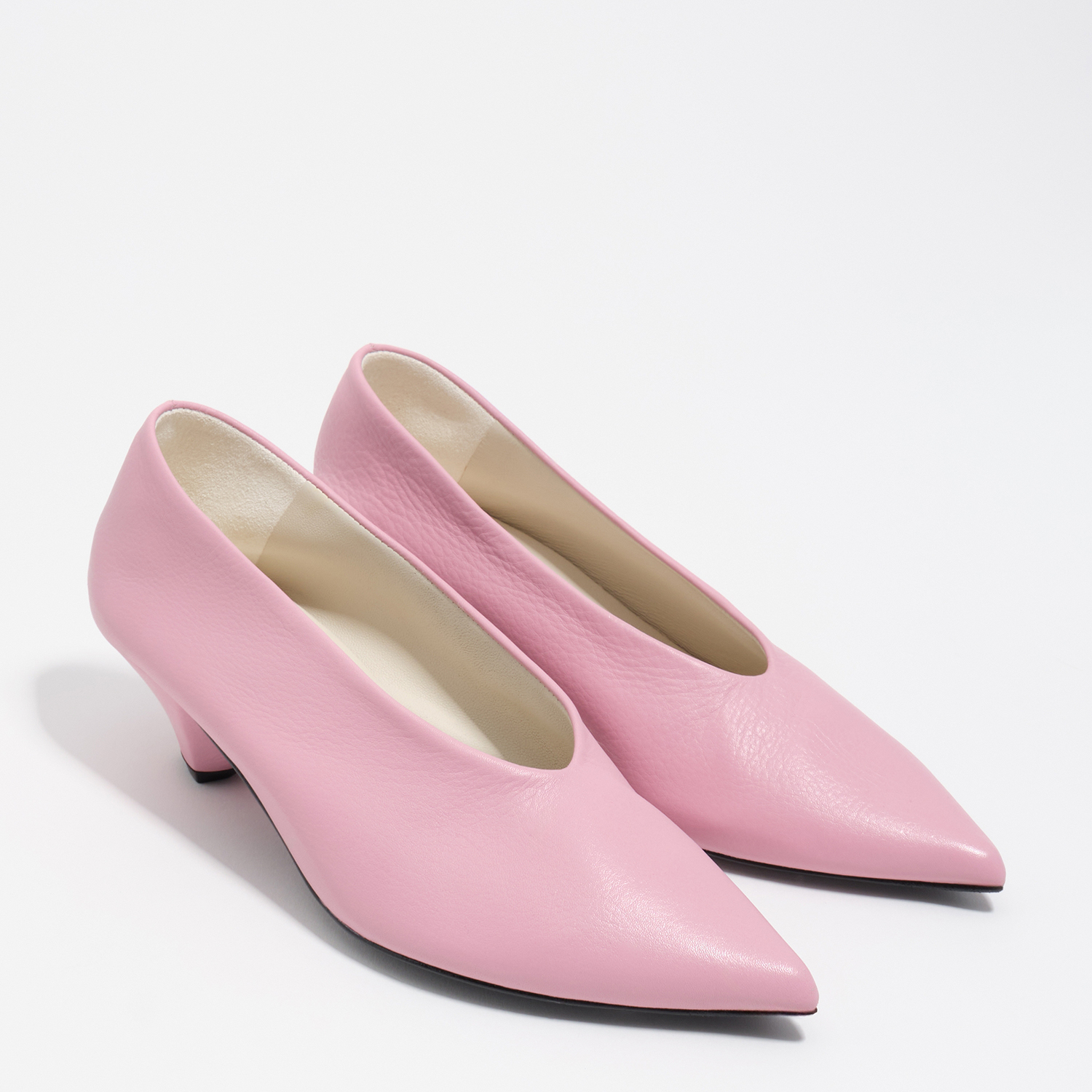 BIMBA Y LOLA Pink leather mid-heel pump