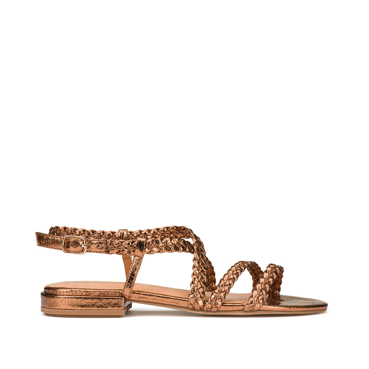 Photograph of La Redoute Collections Plaited Flat Heel Sandals