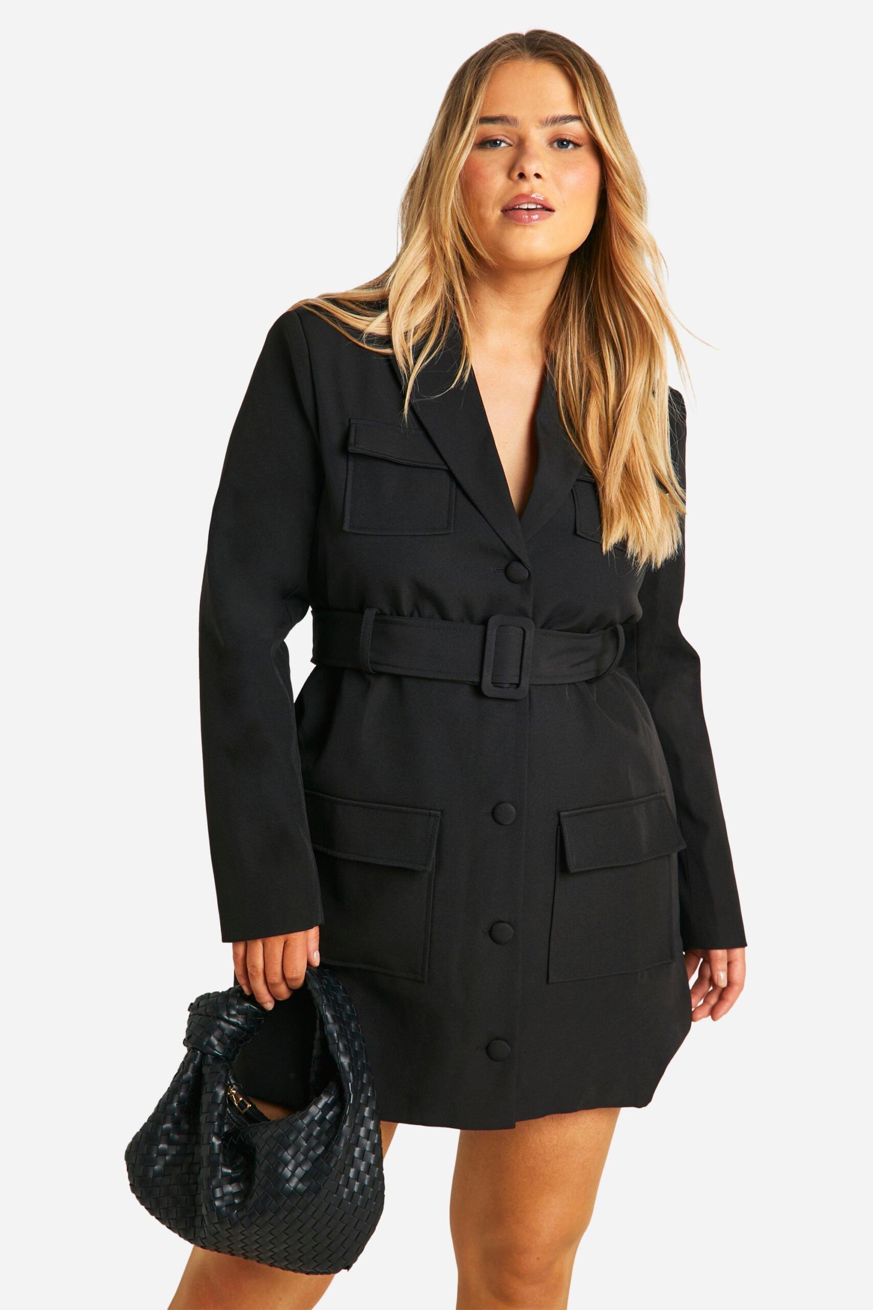 Utility blazer dress clearance