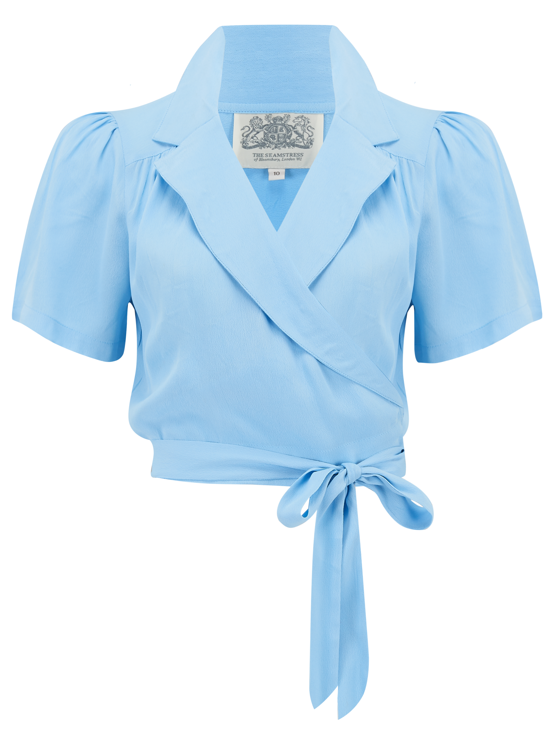 The Seamstress Of Bloomsbury The 1940s Vintage Inspired Wrap Style "Greta" Blouse