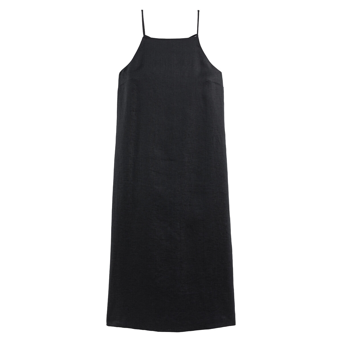 Photograph of La Redoute Collections Linen Midi Slip Dress with Plunge Back