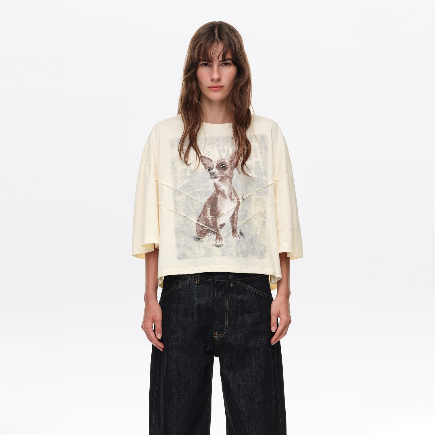 BIMBA Y LOLA Camel Chihuahua boxy T-shirt