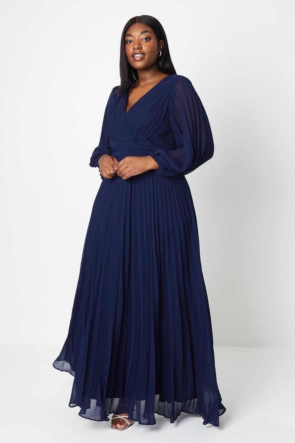 Coast pleated maxi dress outlet