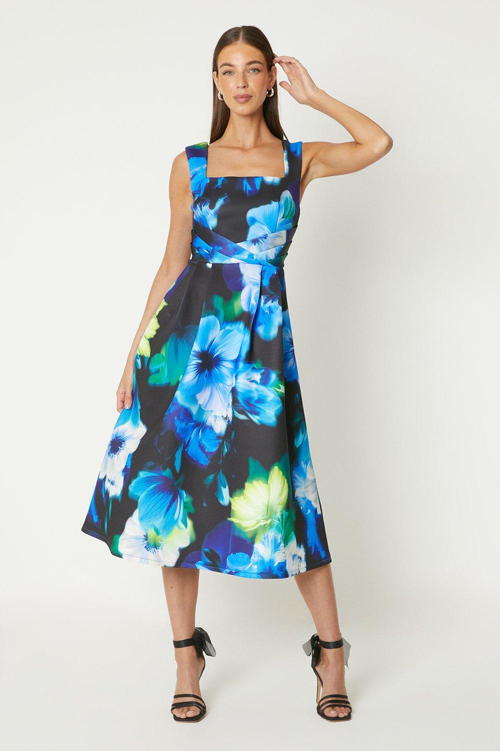 Full skirt midi dress uk clearance